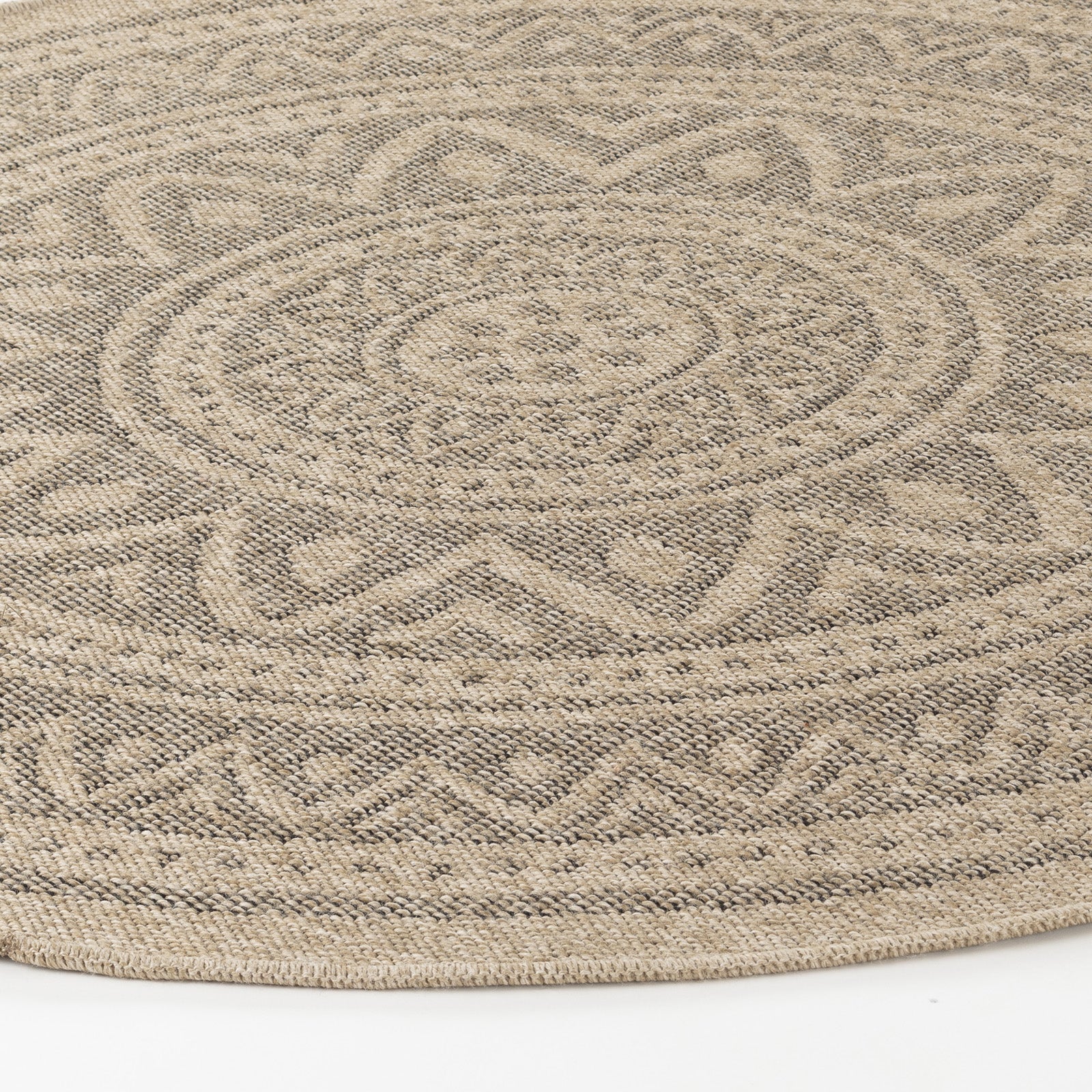 NOVA Round In- /Outdoor Jute-Look Rug