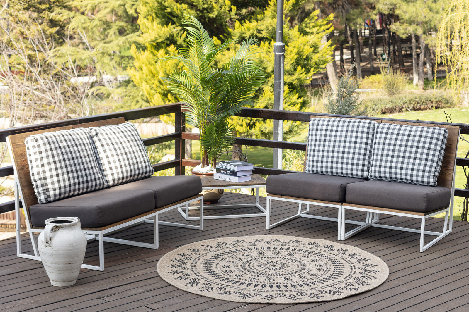 VERA Round In- /Outdoor Jute-Look Rug