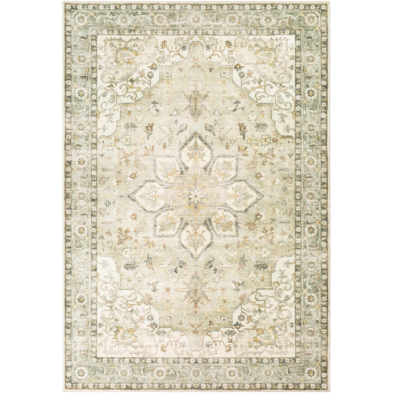 Vintage Traditional Oriental Boho Sky Blue Rug