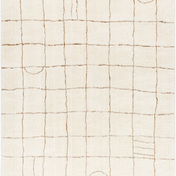 CHELSI Scandi Rug I Boho Area Rug I Ivory, Terracotta – Surya BV