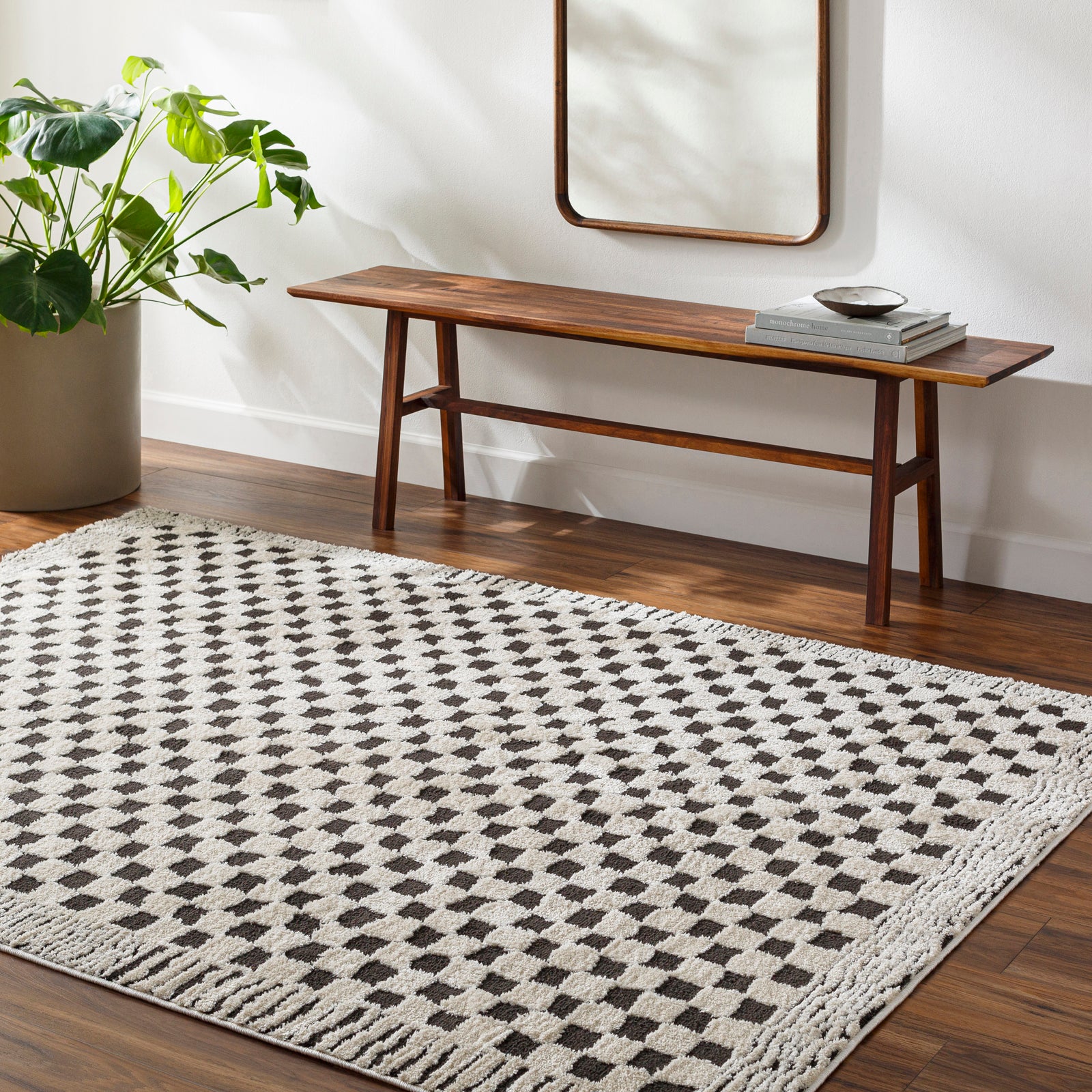 EKTA Skandi Checkered Runner Rug