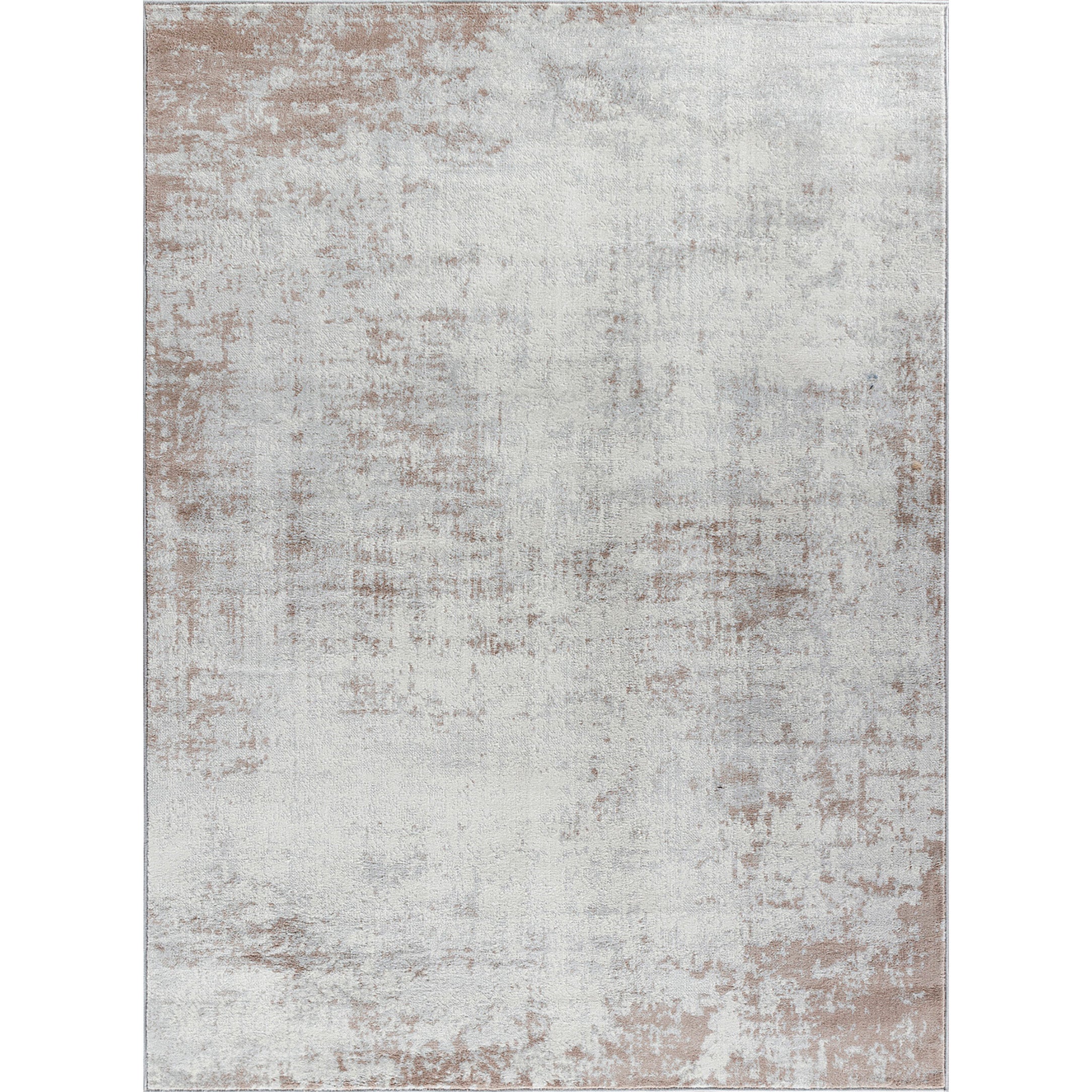 MILENA Abstract Modern Marble Beige/White Area Rug