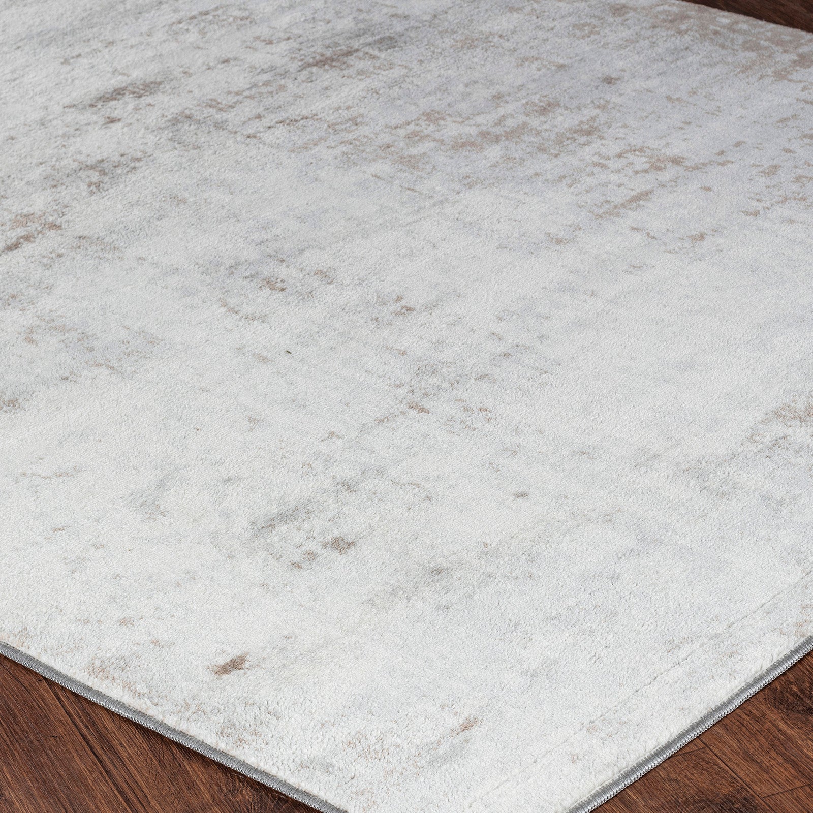 MILENA Abstract Modern Marble Beige/White Area Rug