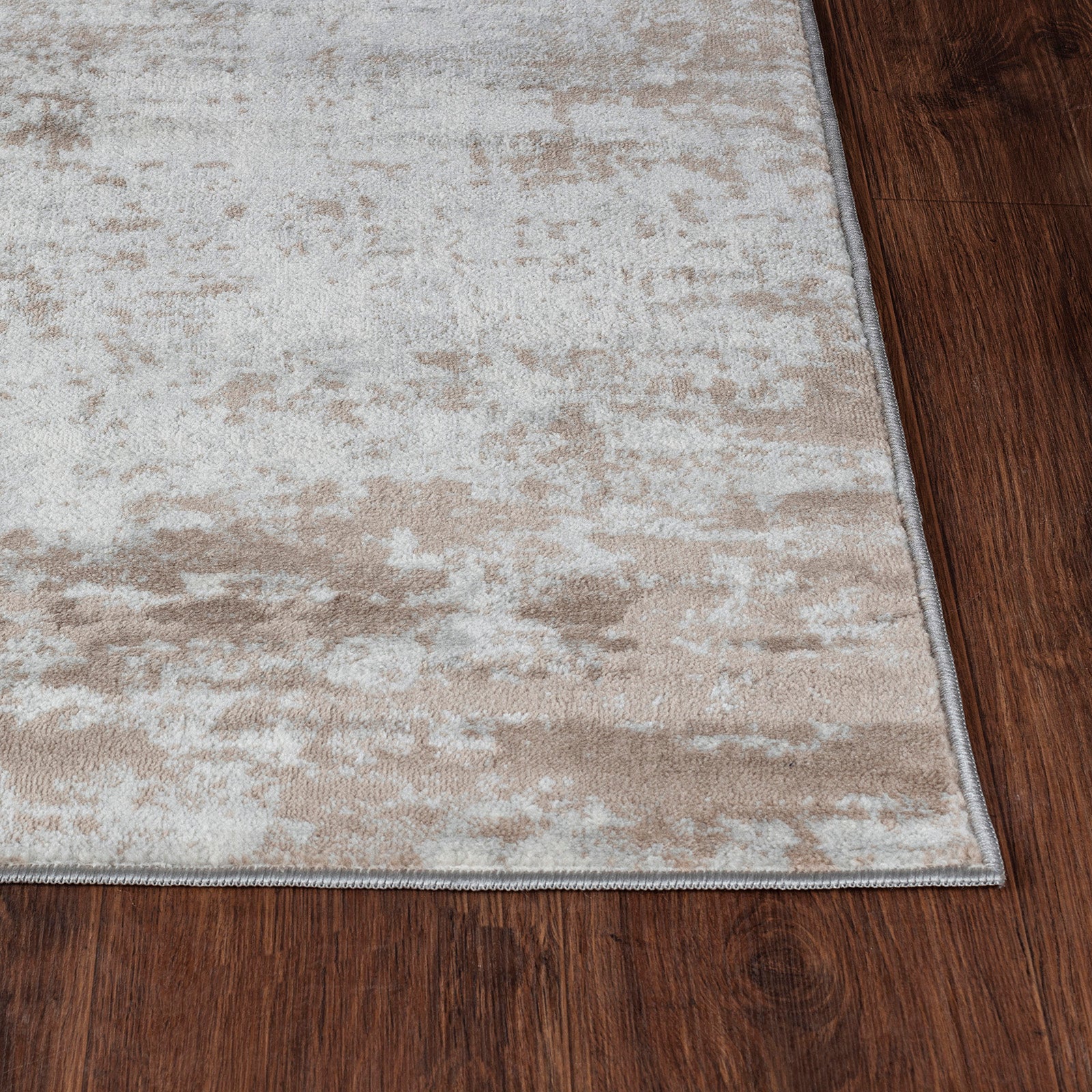 MILENA Abstract Modern Marble Beige/White Area Rug