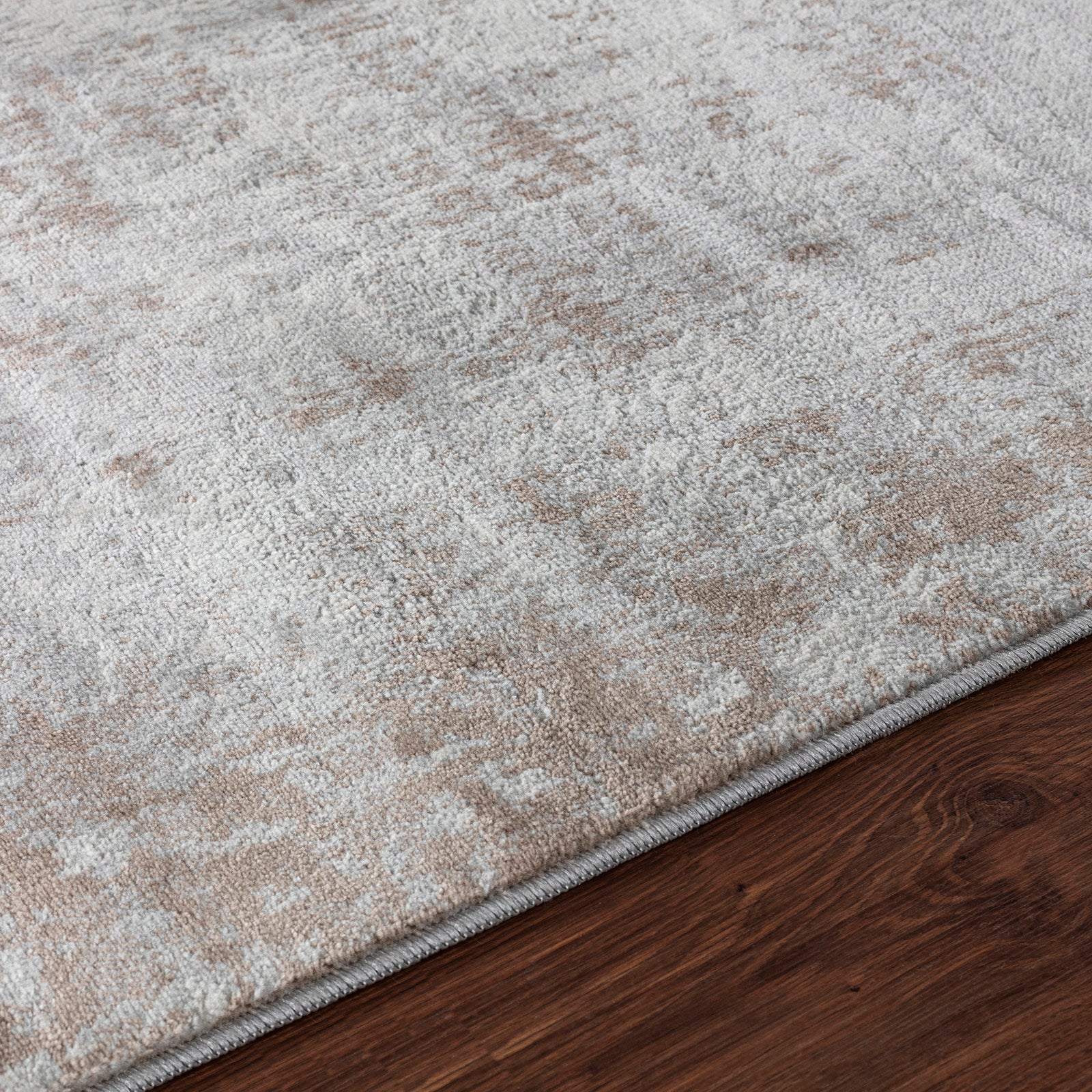 MILENA Abstract Modern Marble Beige/White Area Rug