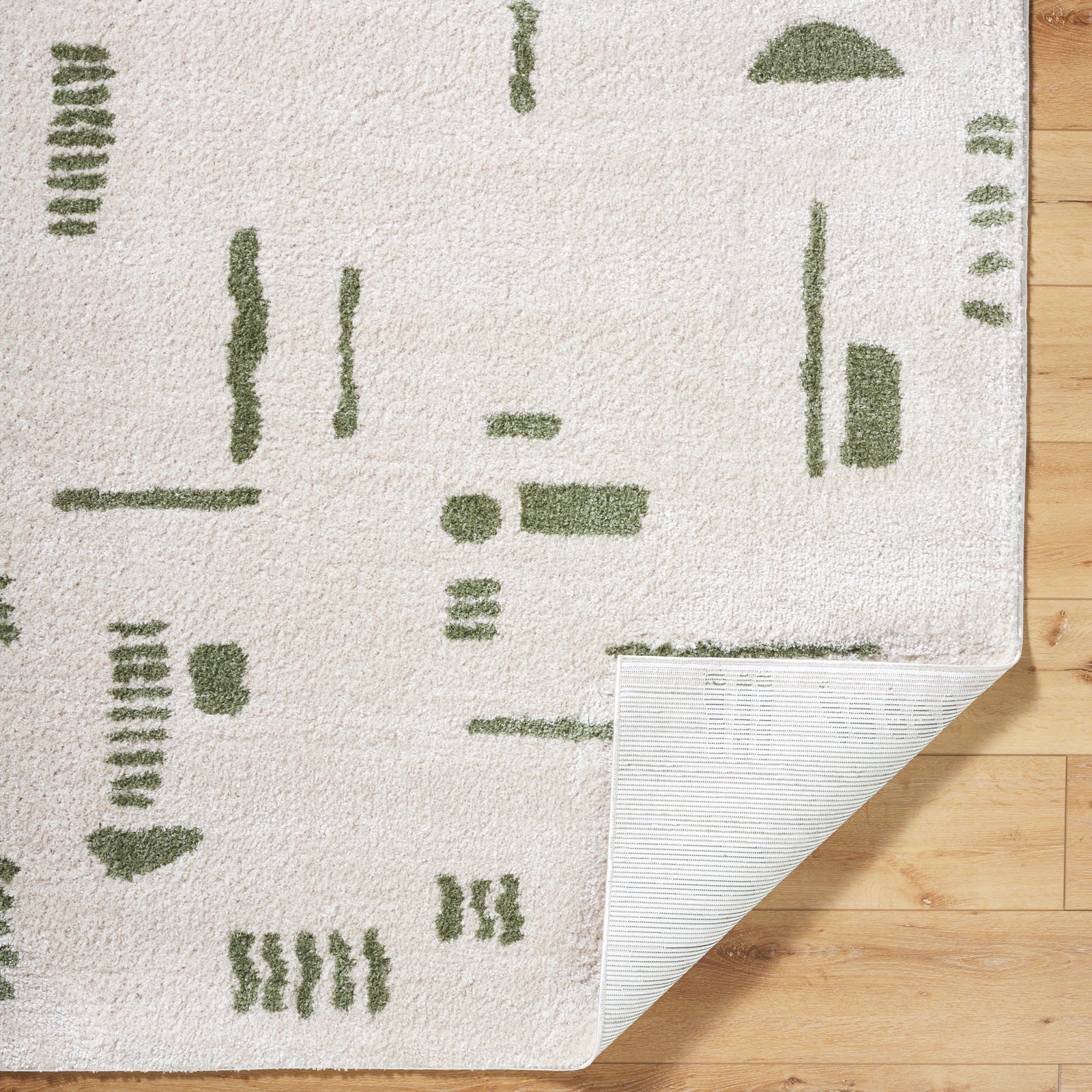 SOLINE Machine Washable Modern Shaggy Grass Green Area Rug