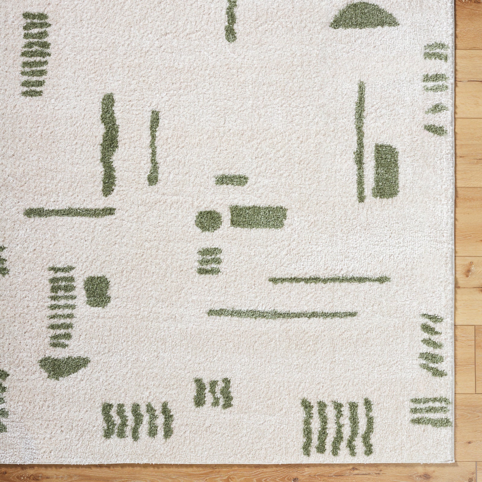 SOLINE Machine Washable Modern Shaggy Grass Green Area Rug