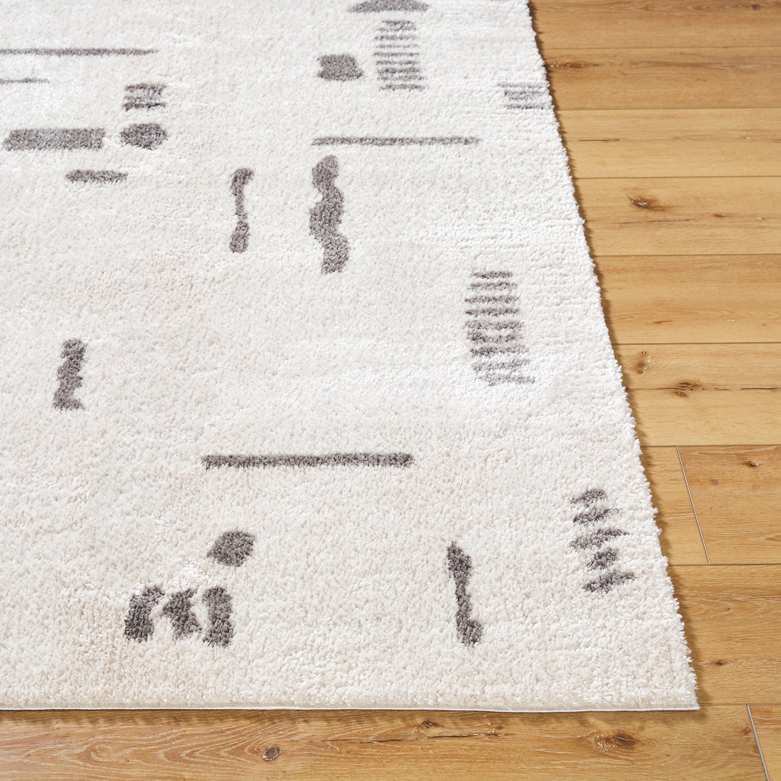 SOLINE Machine Washable Modern Shaggy Charcoal Area Rug