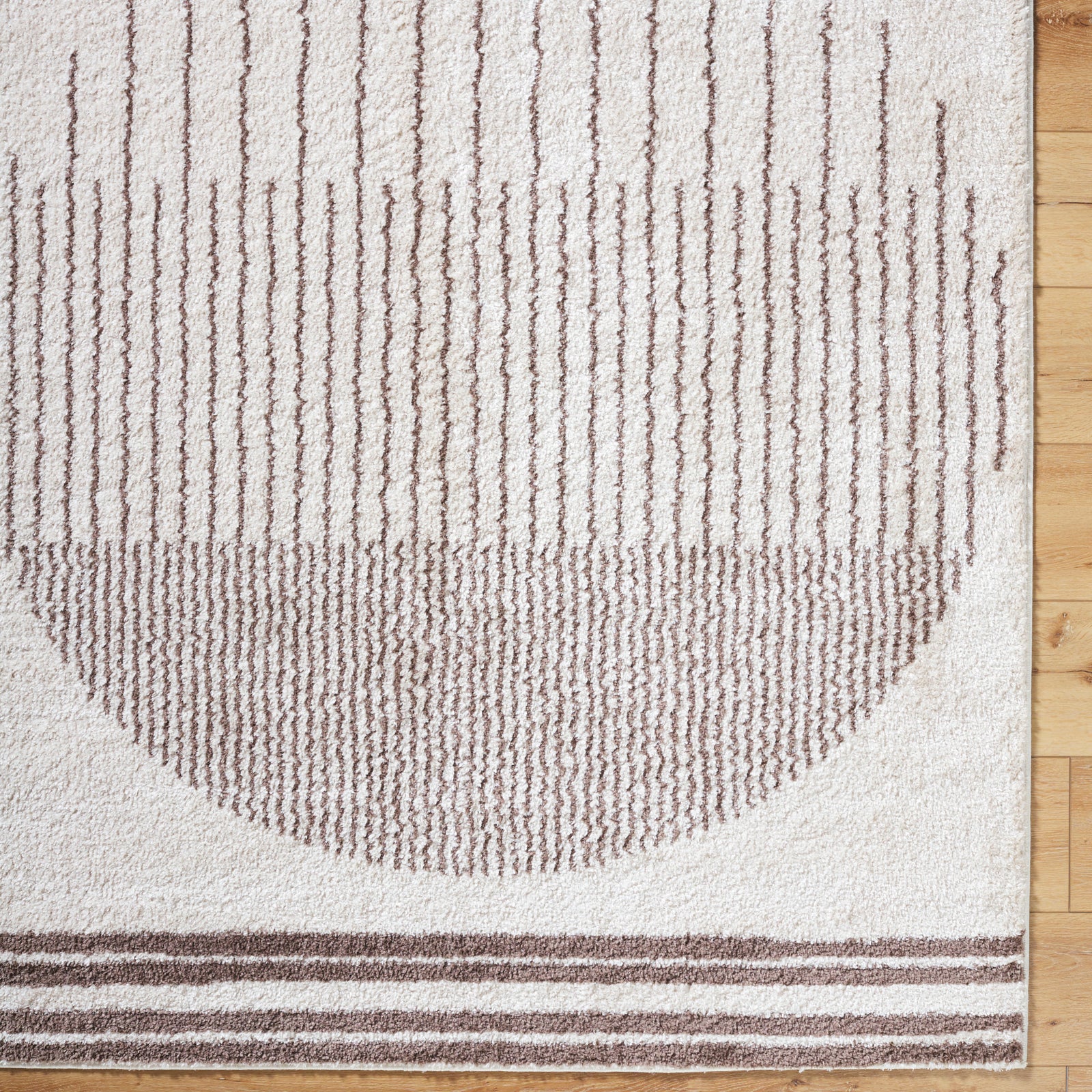ENSO3 Machine Washable Modern Shaggy Dark Brown Area Rug