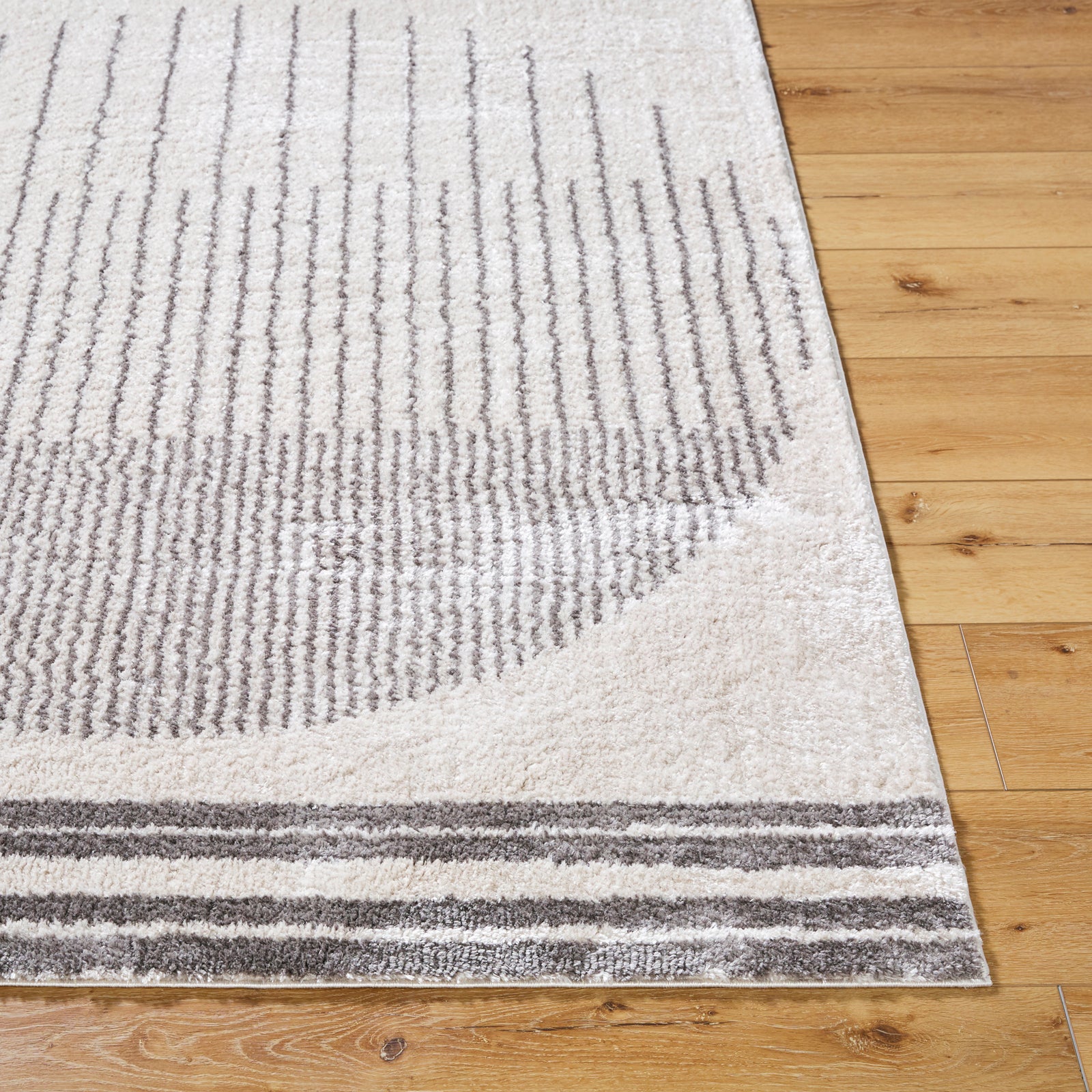 ENSO3 Machine Washable Modern Shaggy Charcoal Area Rug