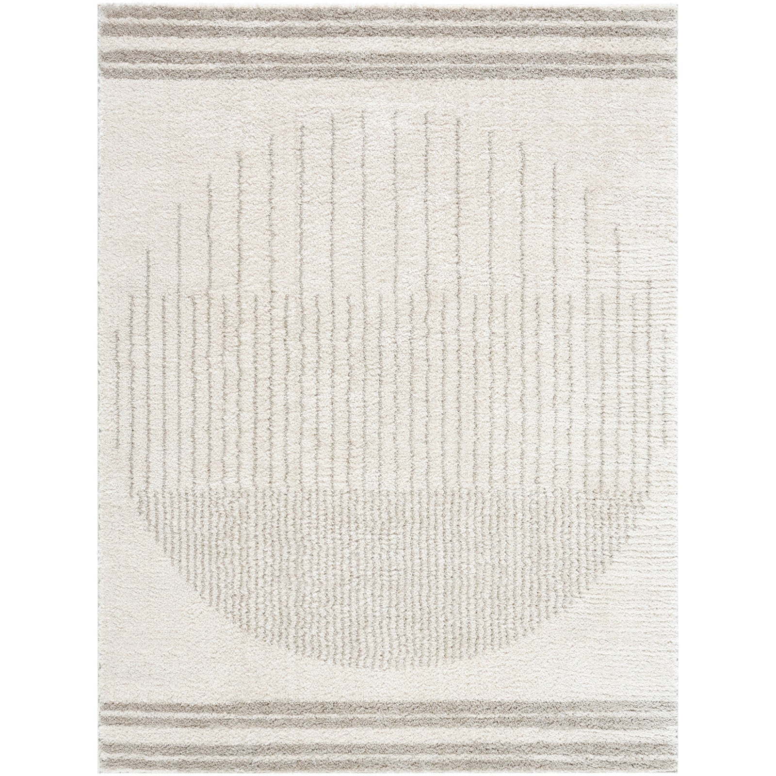 ENSO3 Machine Washable Modern Shaggy Medium Grey Area Rug