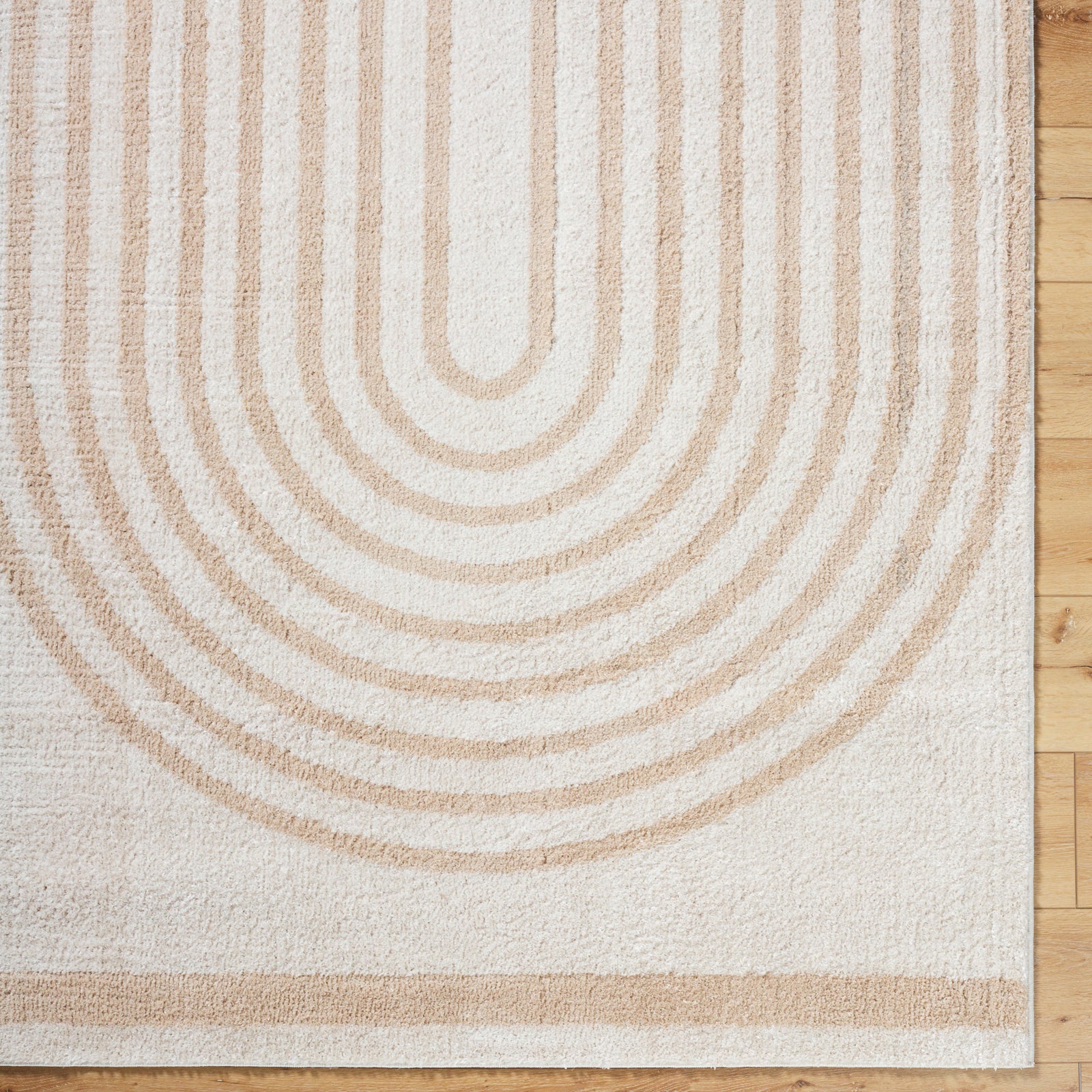 LUCILE Machine Washable Modern Shaggy Beige Area Rug