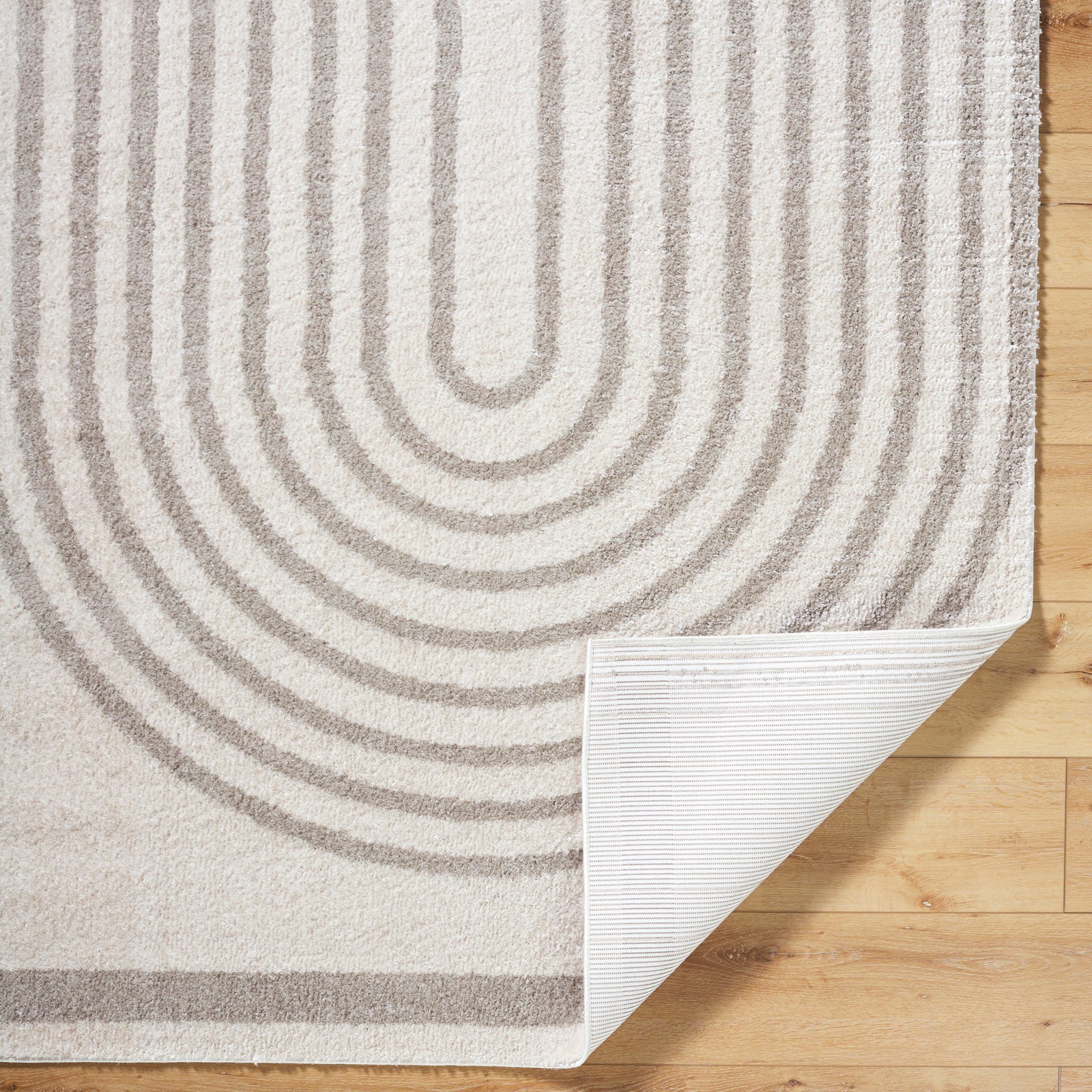 LUCILE Machine Washable Modern Shaggy Medium Grey Area Rug