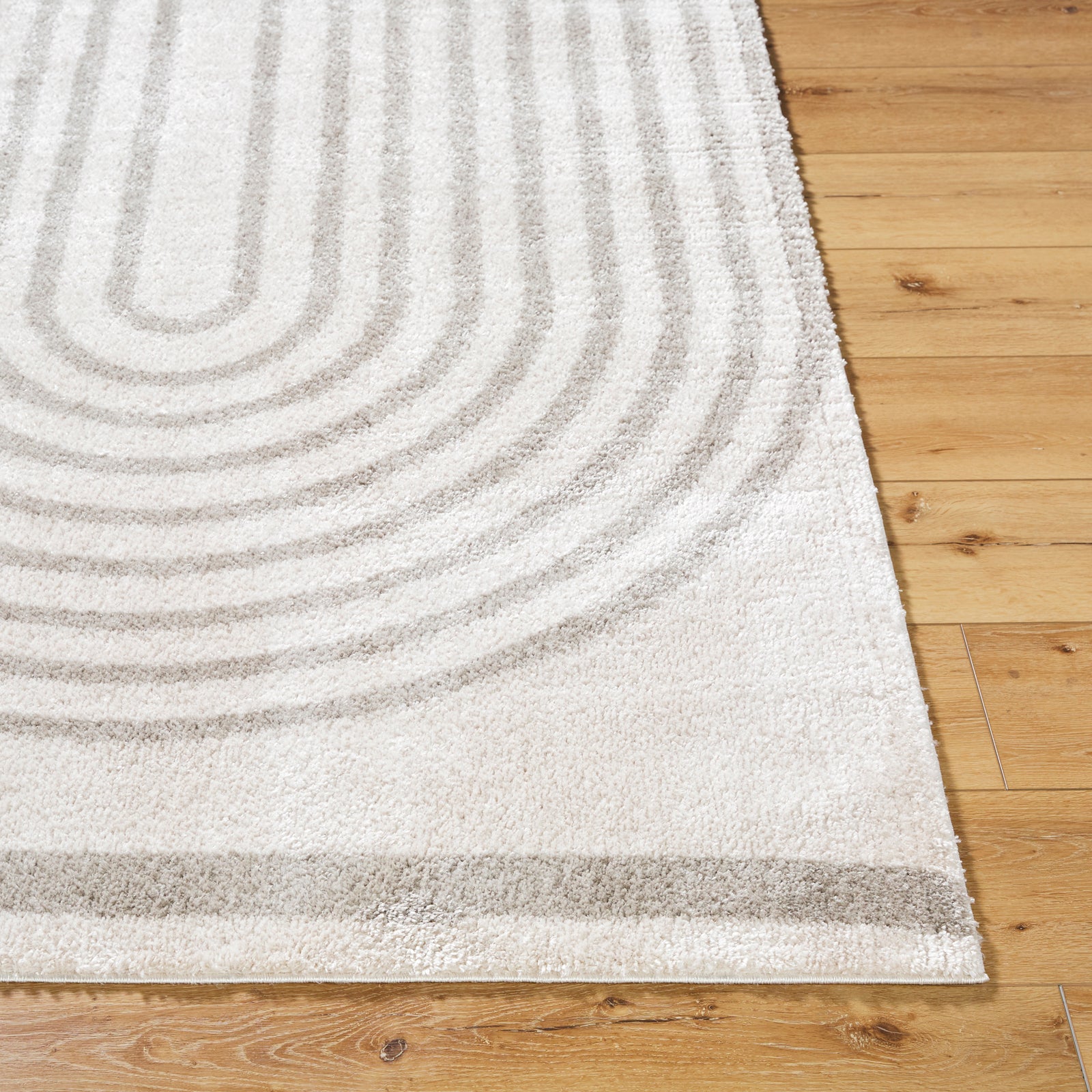 LUCILE Machine Washable Modern Shaggy Medium Grey Area Rug