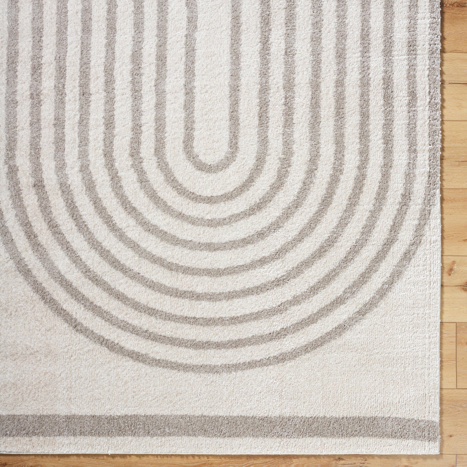 LUCILE Machine Washable Modern Shaggy Medium Grey Area Rug