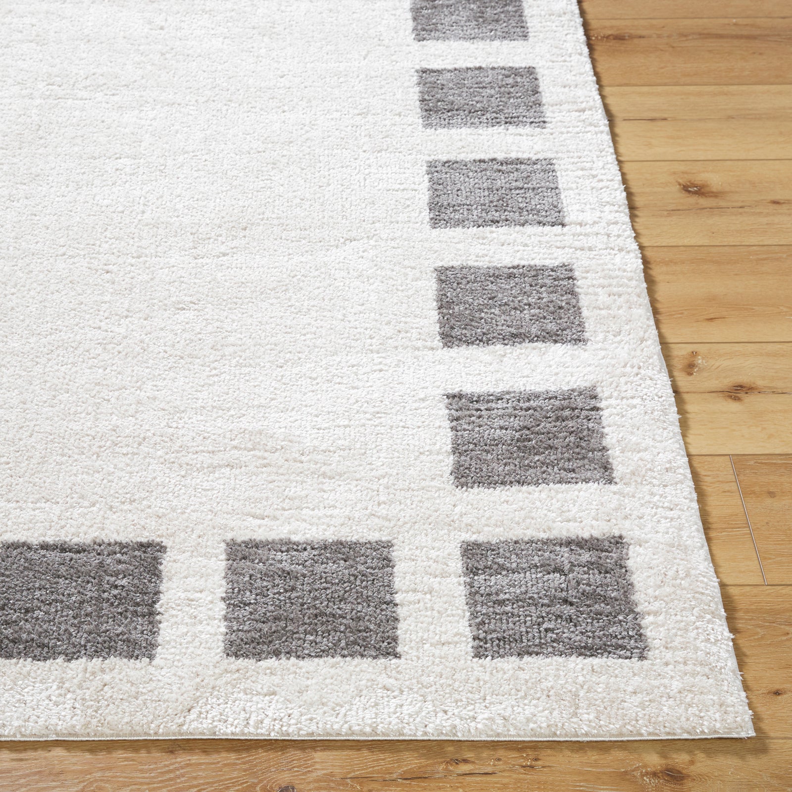 AMINE Machine Washable Modern Shaggy Charcoal Area Rug