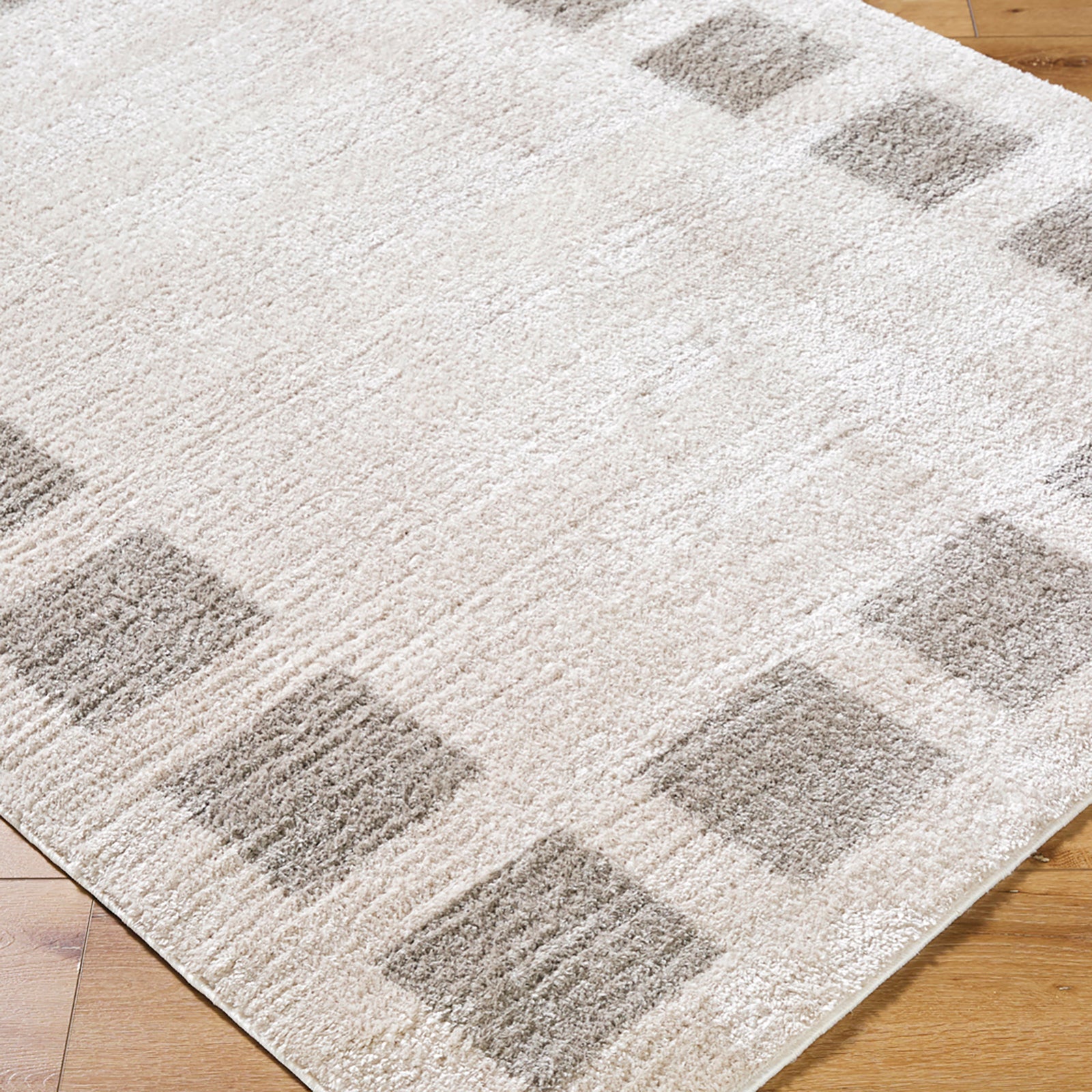 AMINE Machine Washable Modern Shaggy Medium Grey Area Rug