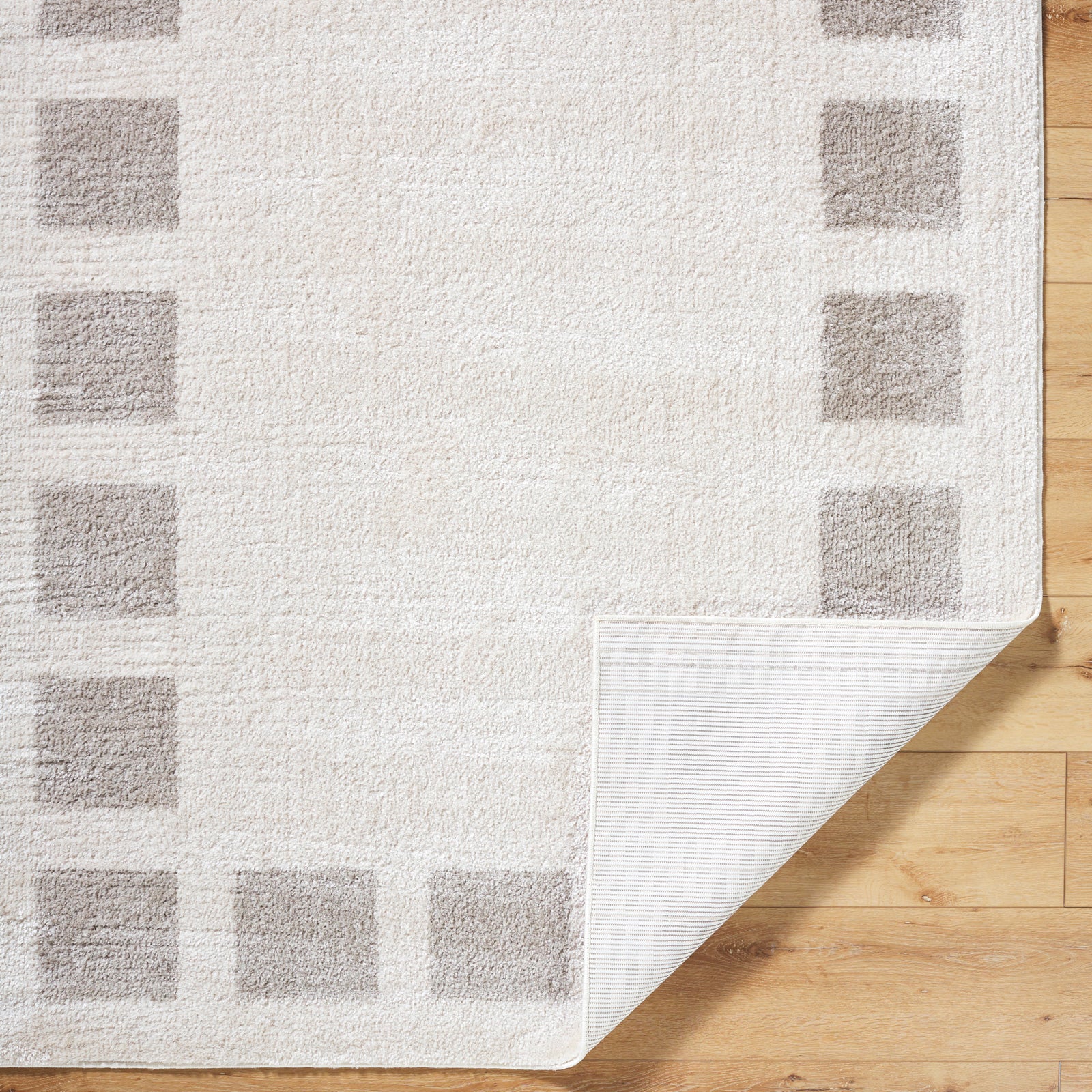 AMINE Machine Washable Modern Shaggy Medium Grey Area Rug