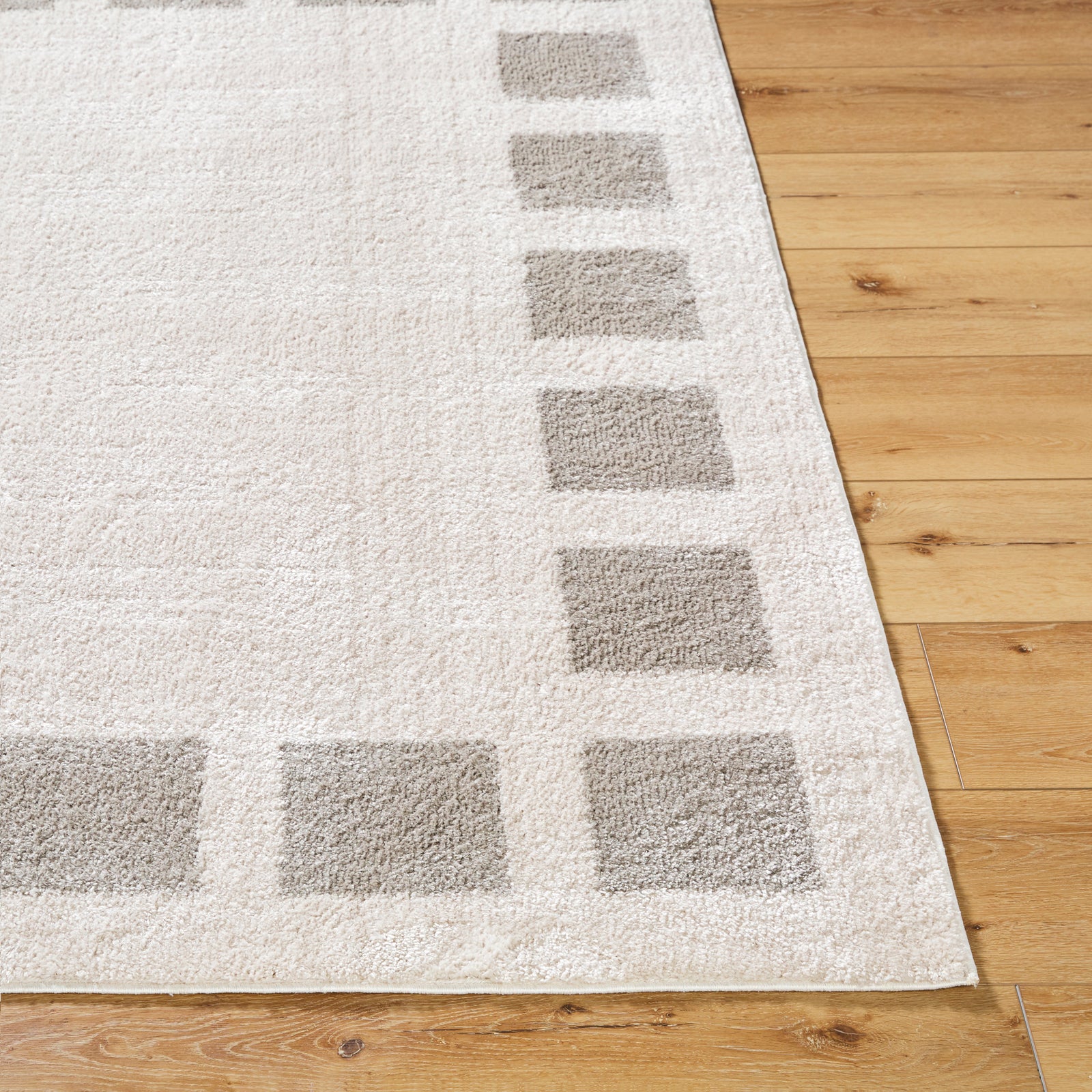 AMINE Machine Washable Modern Shaggy Medium Grey Area Rug