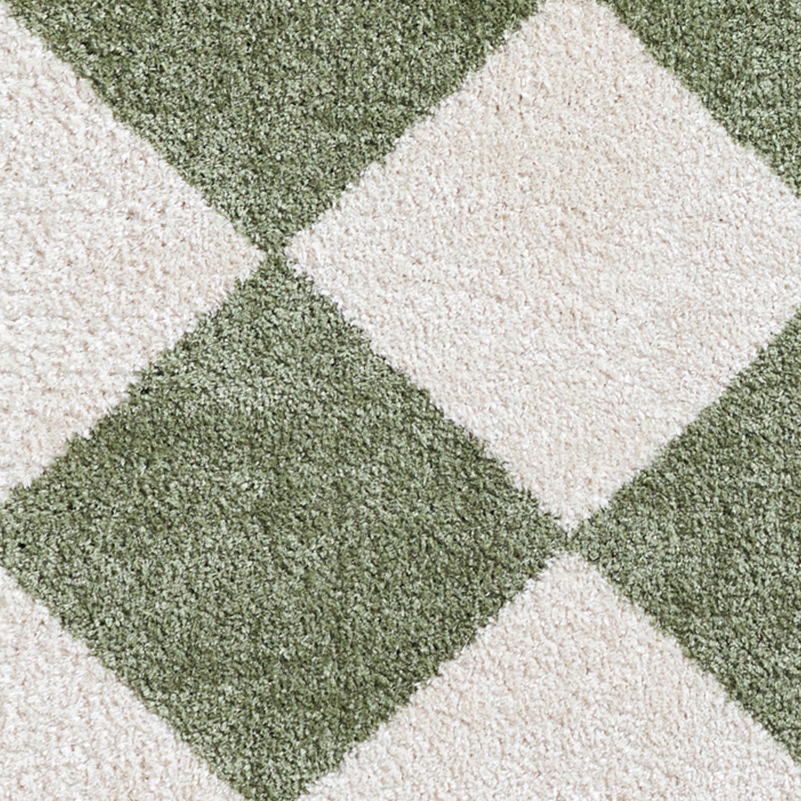 Fossay Shag Washable High Pile Diamond Rug