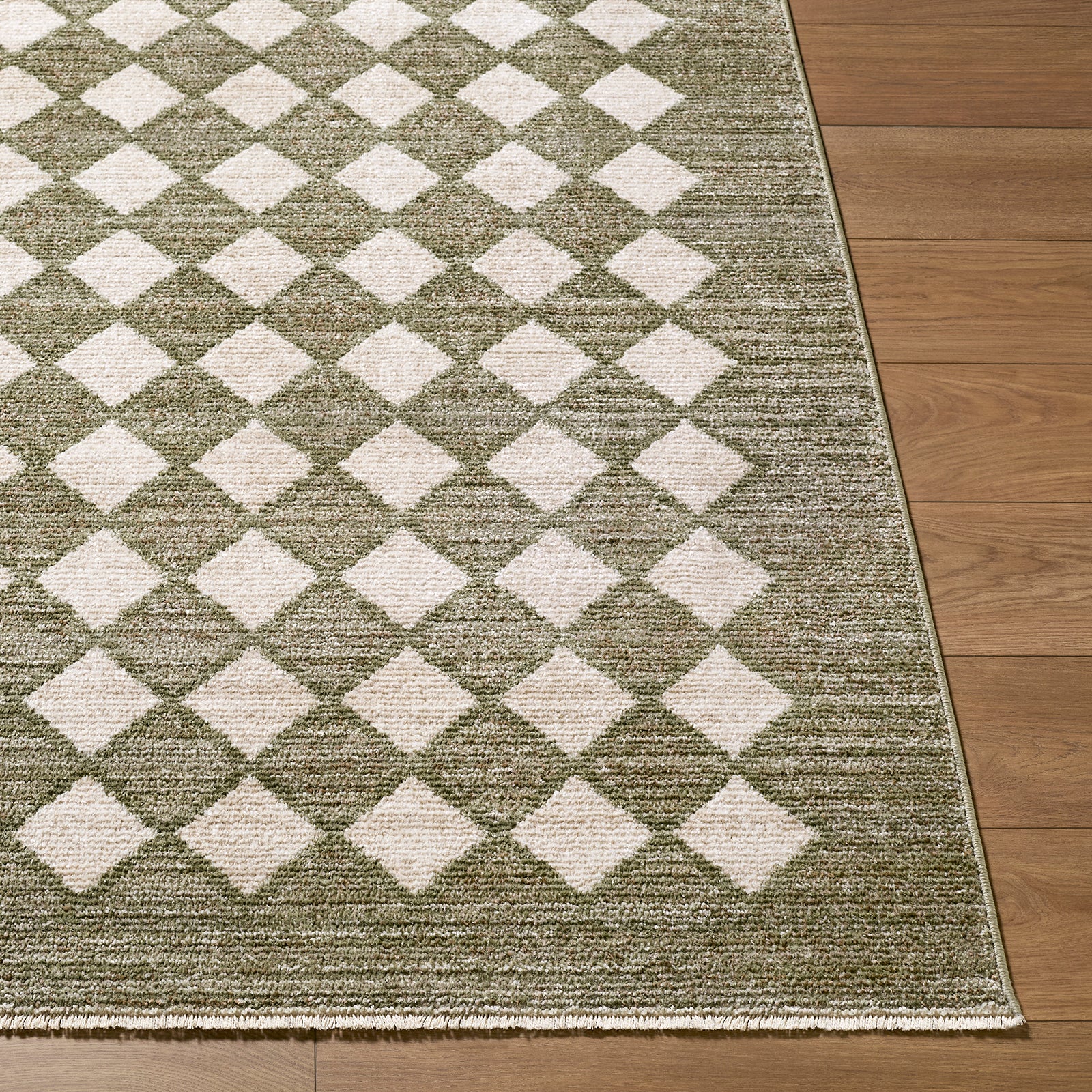 Galey Alix Myrtle Avenue VII Geometric Diamond Fringe Rug