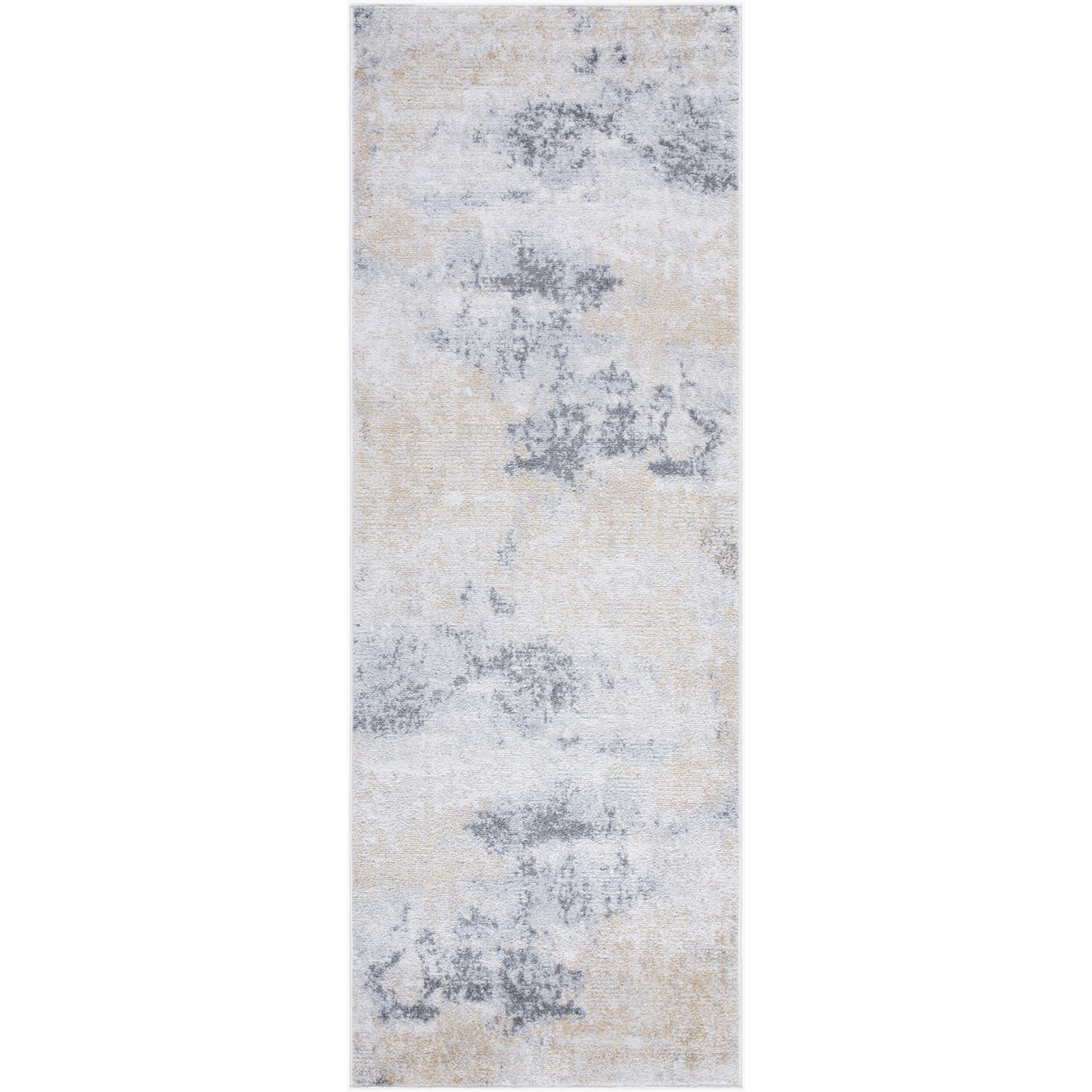 EDITH Abstract Modern Marble Charcoal/Amber Area Rug