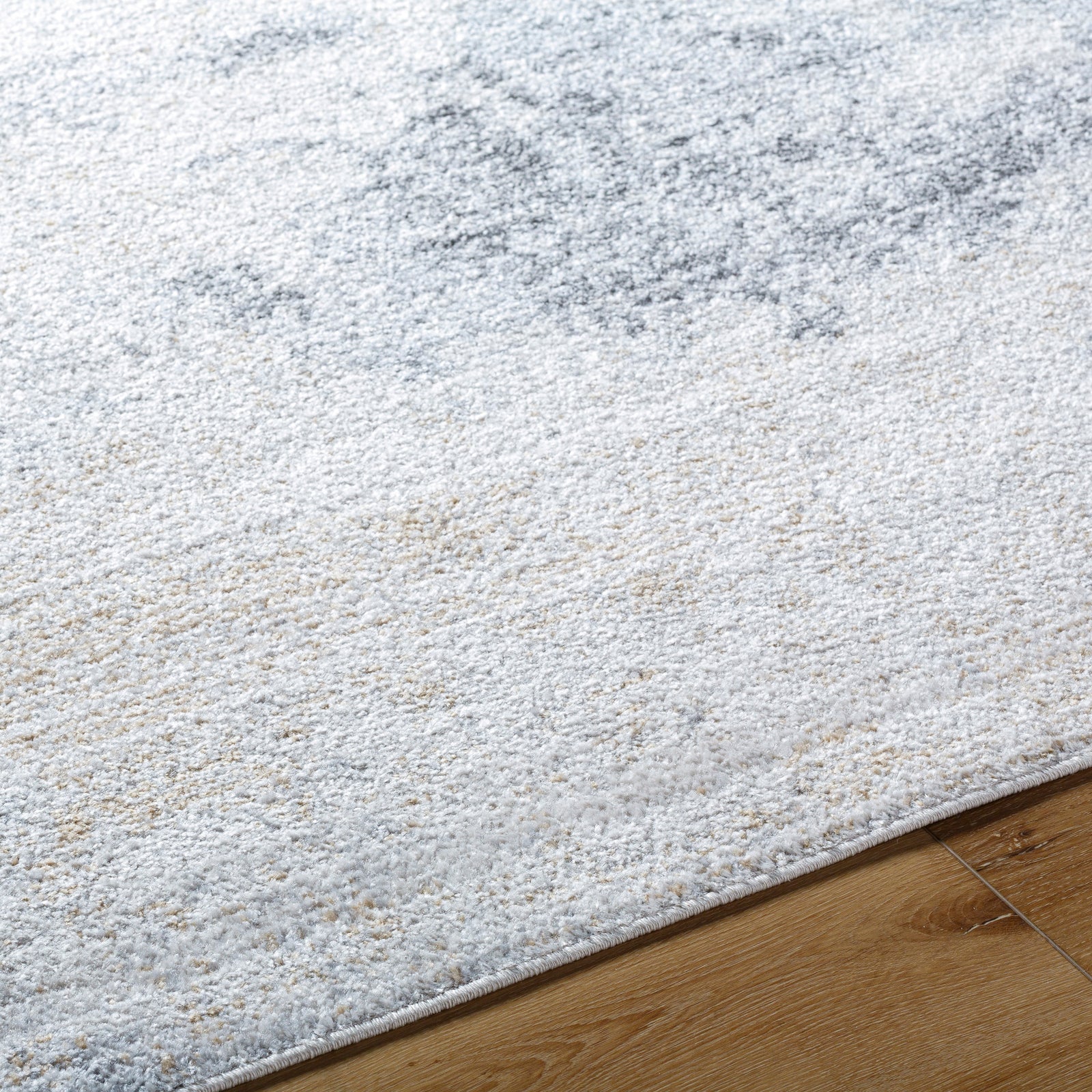 EDITH Abstract Modern Marble Charcoal/Amber Area Rug