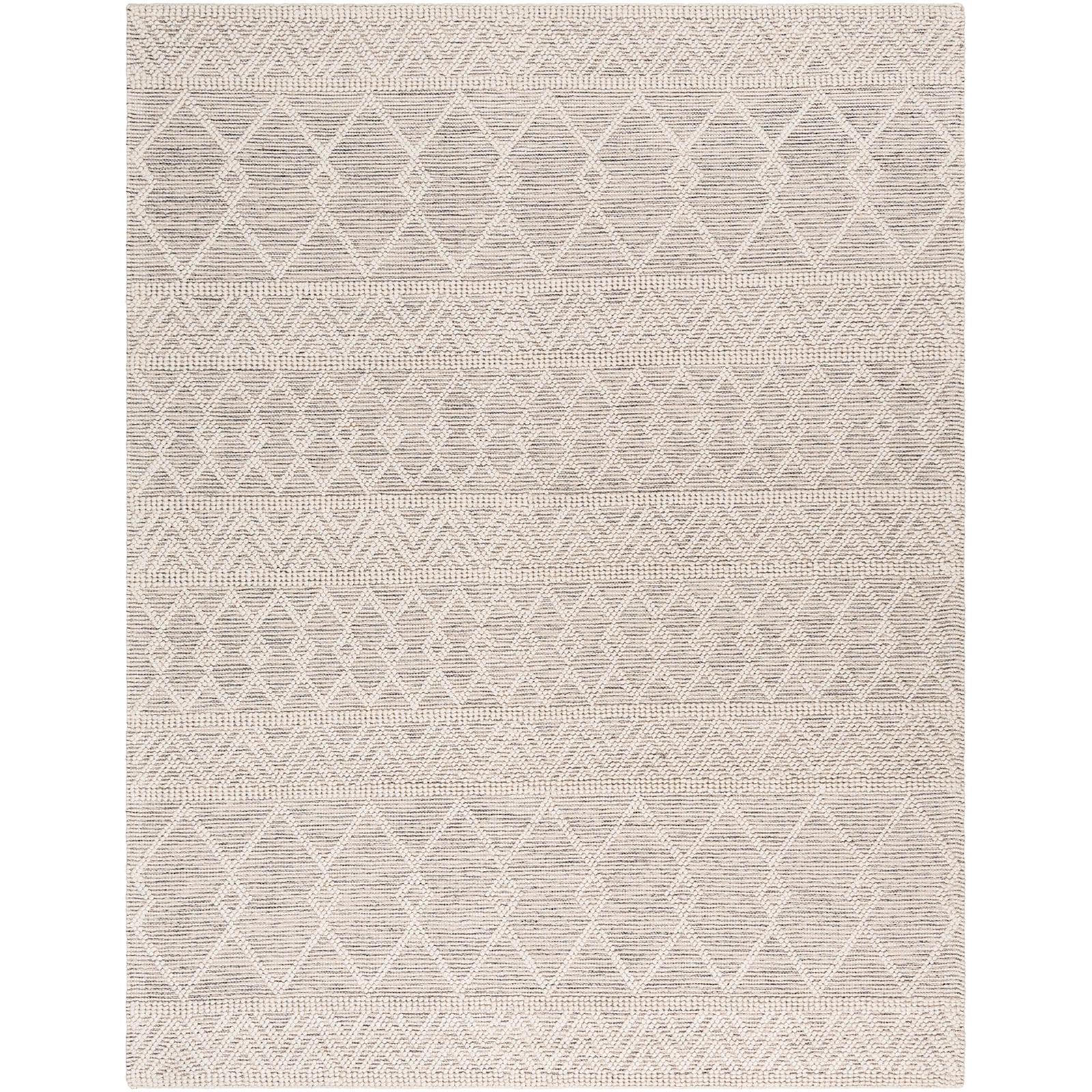 ISHANI Hand-Woven Global Wool Charcoal Runner Rug