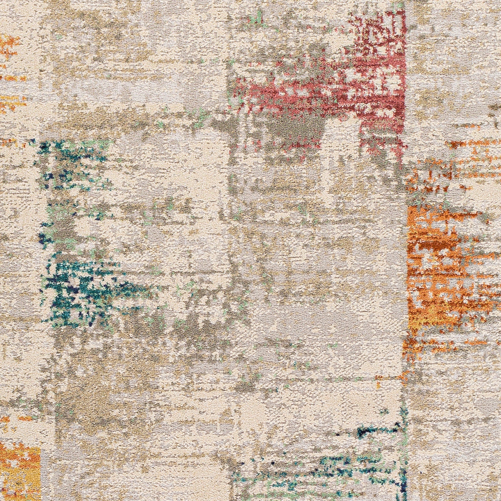 EDDIE Abstract Modern Marble Light Grey Area Rug