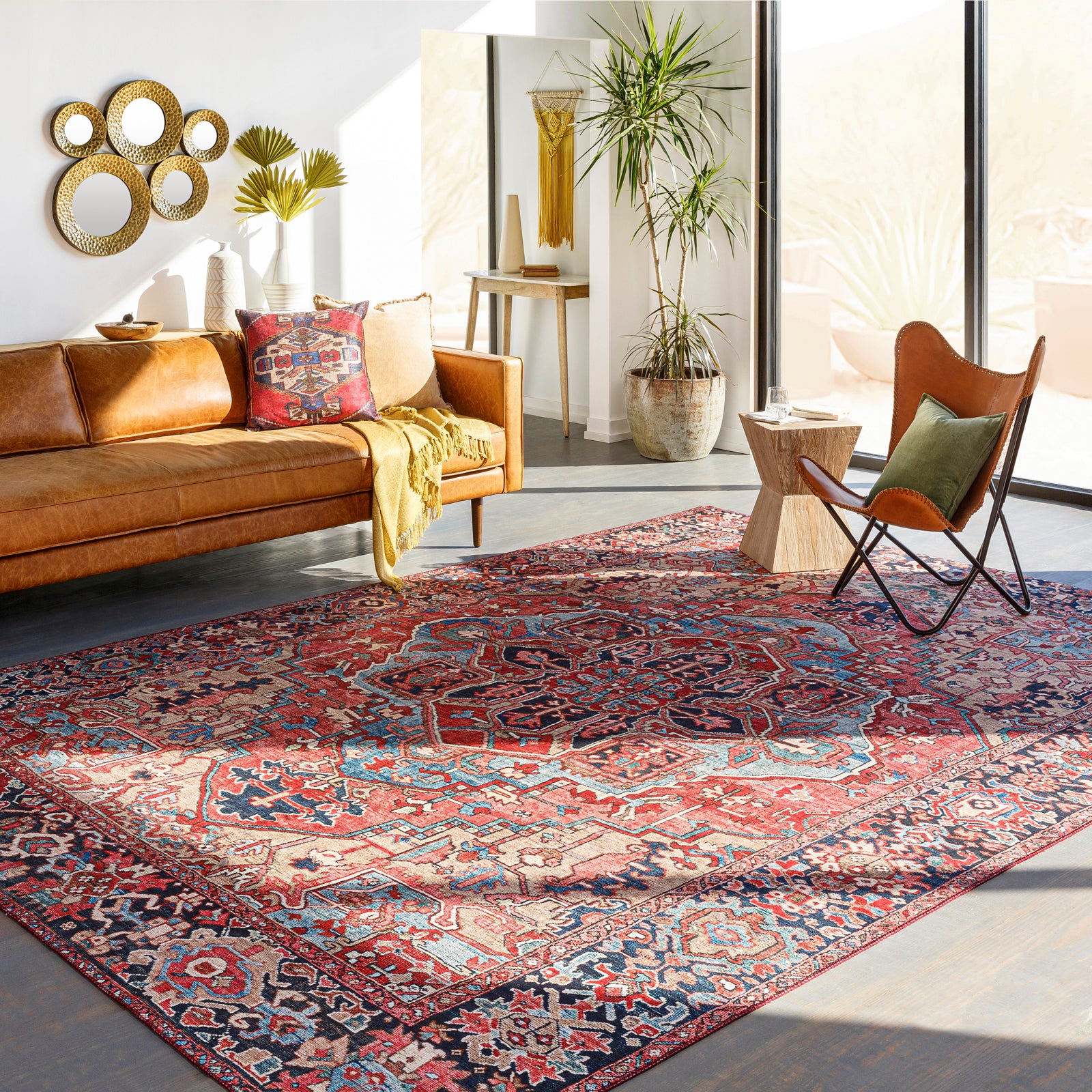 Iris Vintage Traditional Boho Living Dining Rug