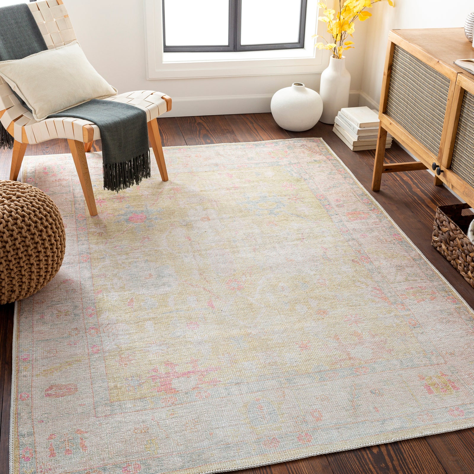 AMARI Machine Washable Vintage Area Rug