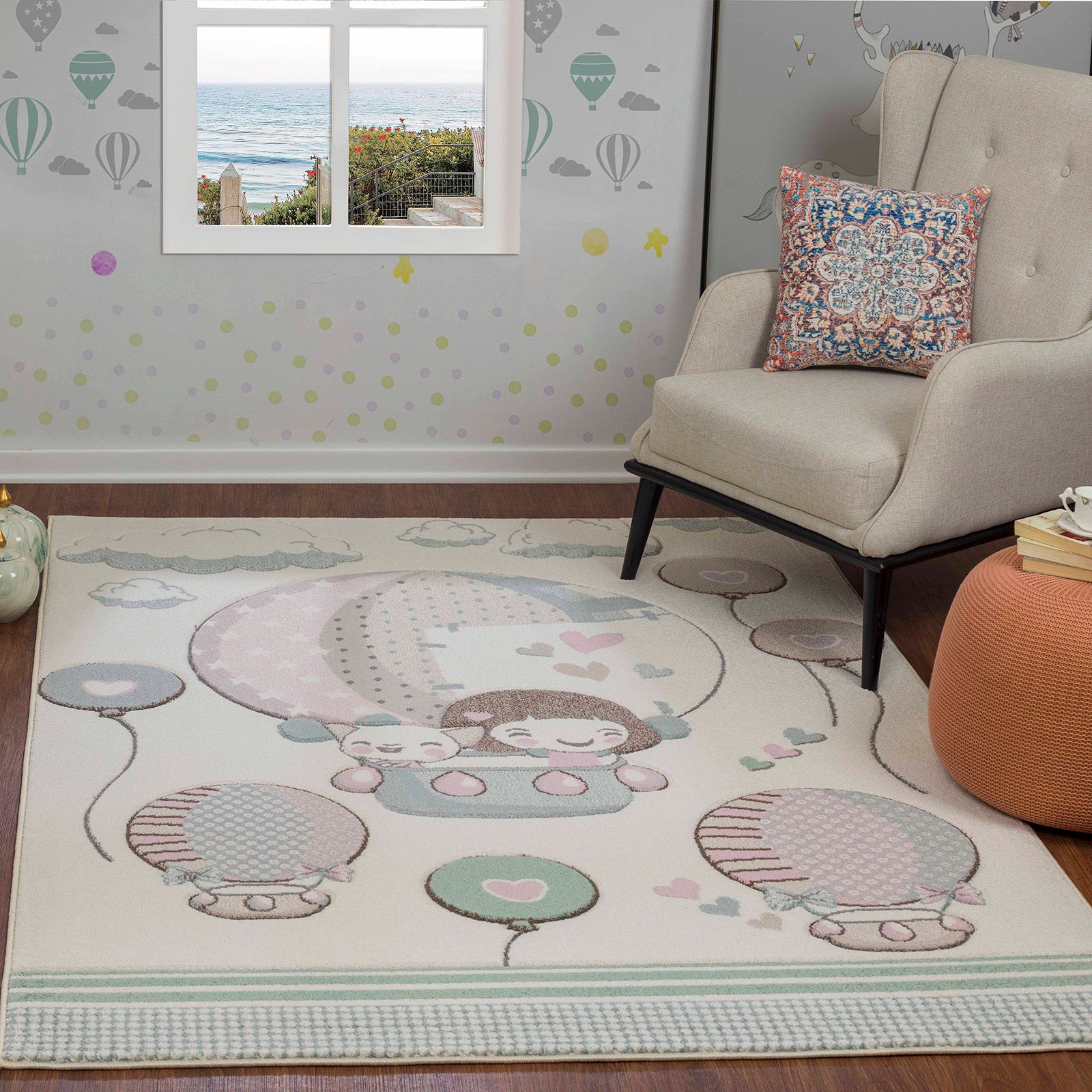 CUTE LOON Kids' Bedroom & Playroom Rug