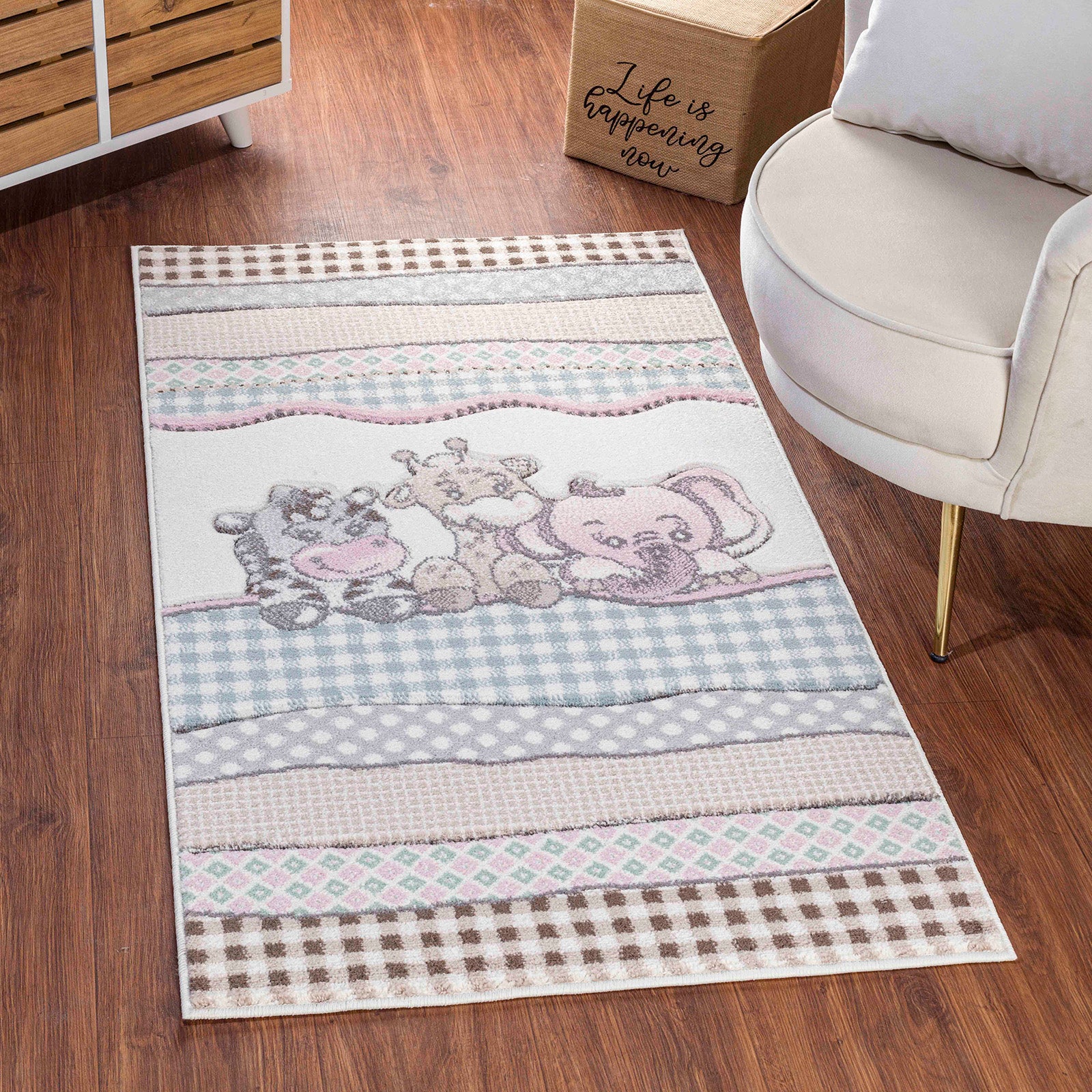 CUTE ZOO Kids' Bedroom & Playroom Rug