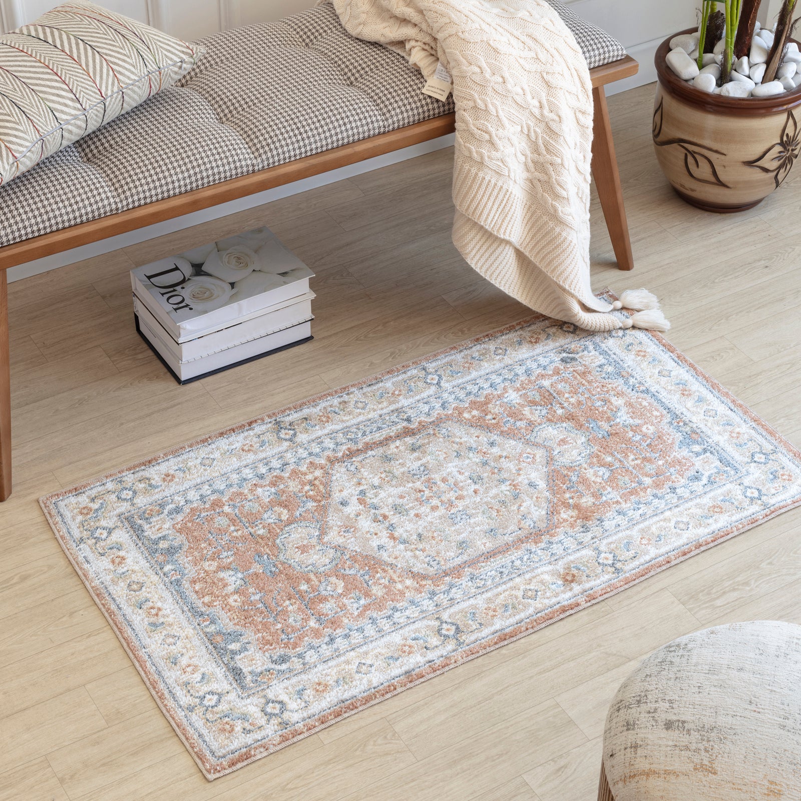 BOKA Machine Washable Vintage Area Rug