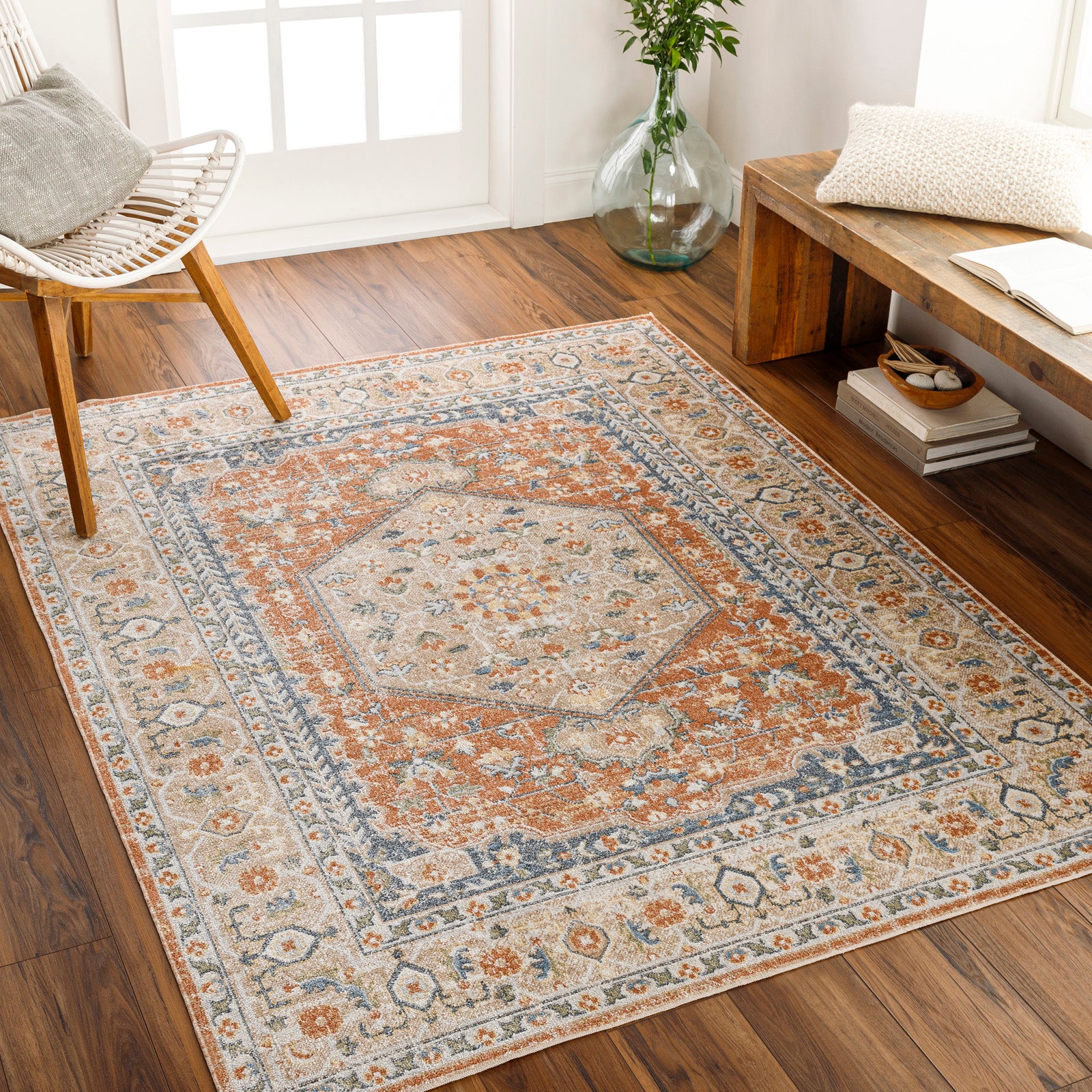 BOKA Machine Washable Vintage Area Rug