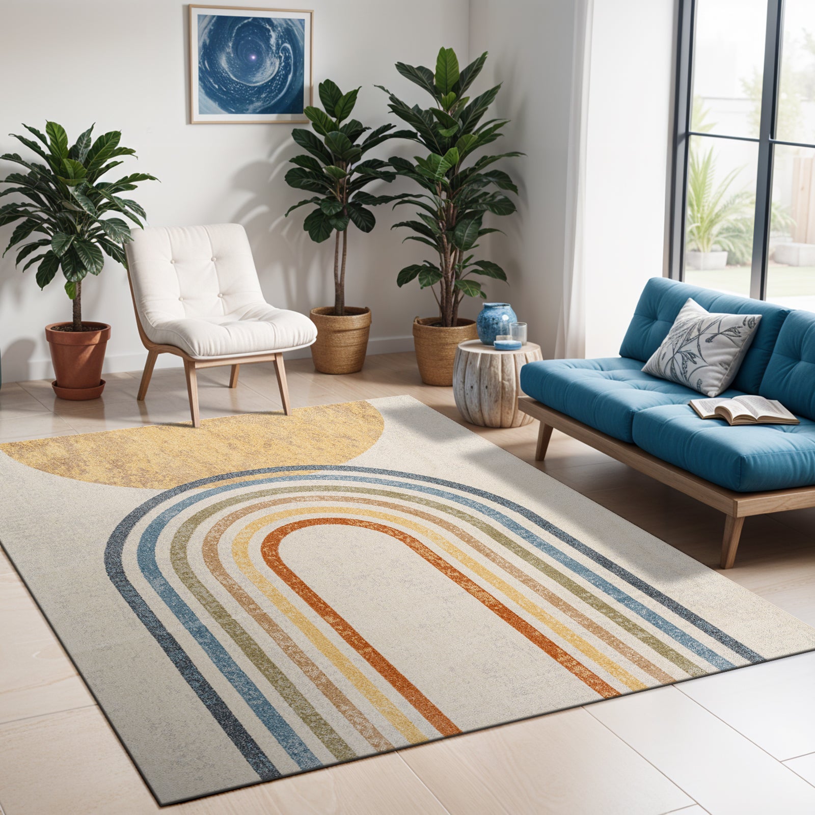 BARBARA Machine Washable Boho Area Rug