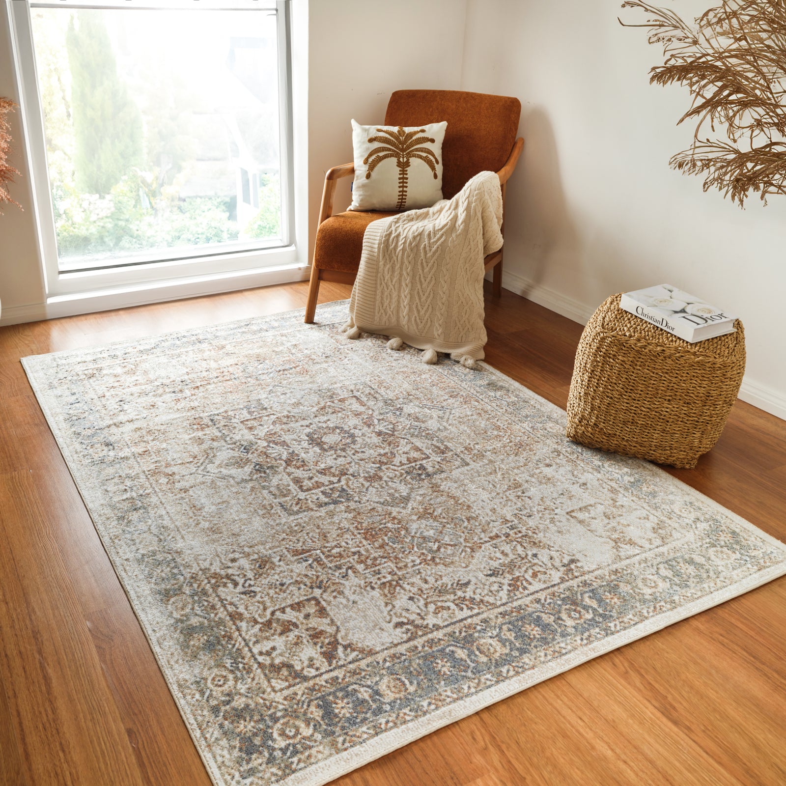 ALORA Machine Washable Vintage Area Rug