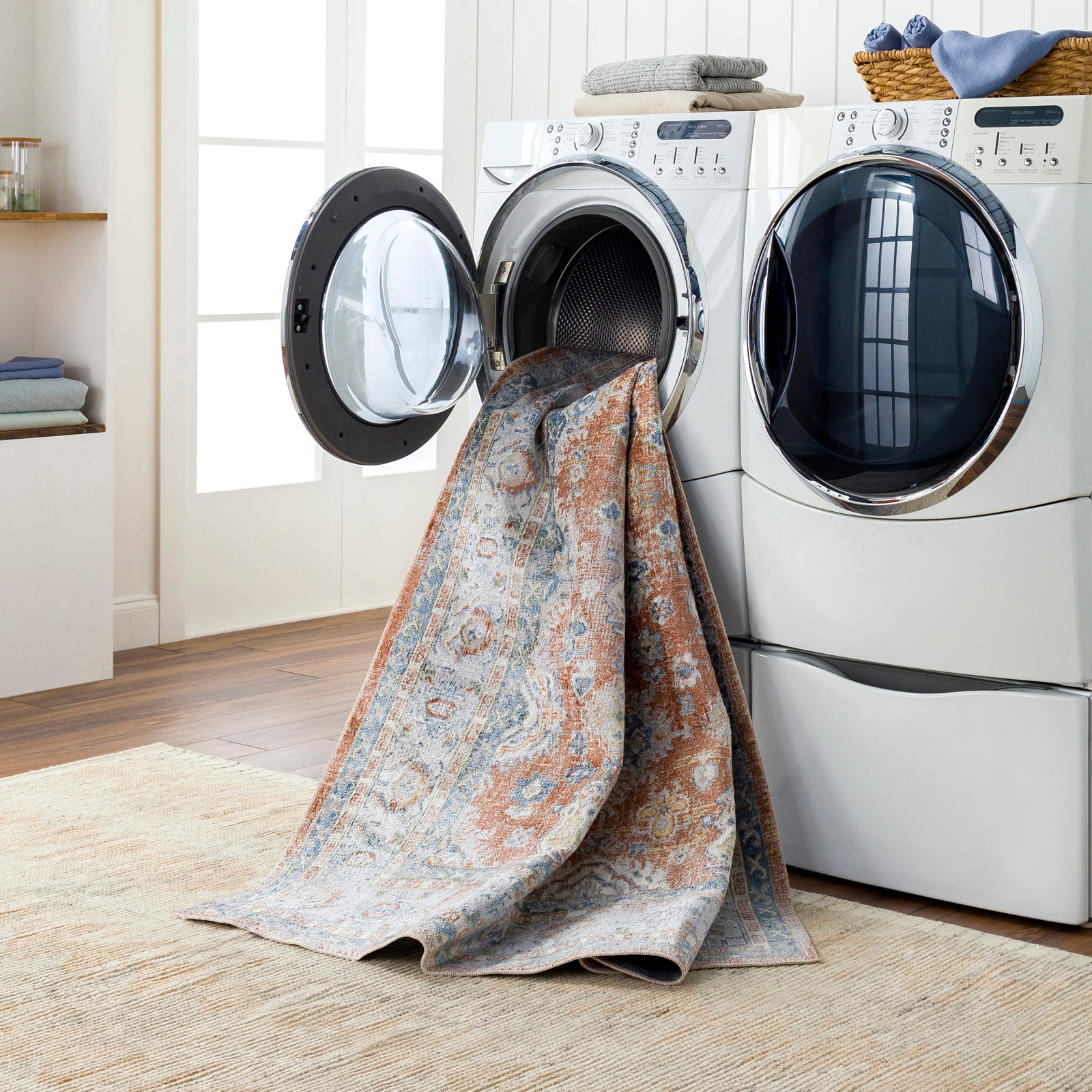 AVNI Machine Washable Vintage Area Rug