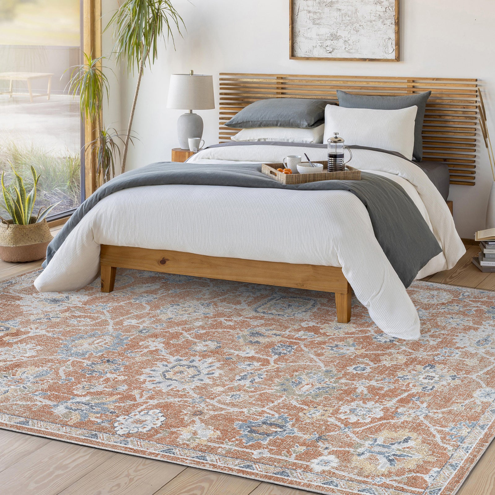 RUBY Machine Washable Vintage Area Rug