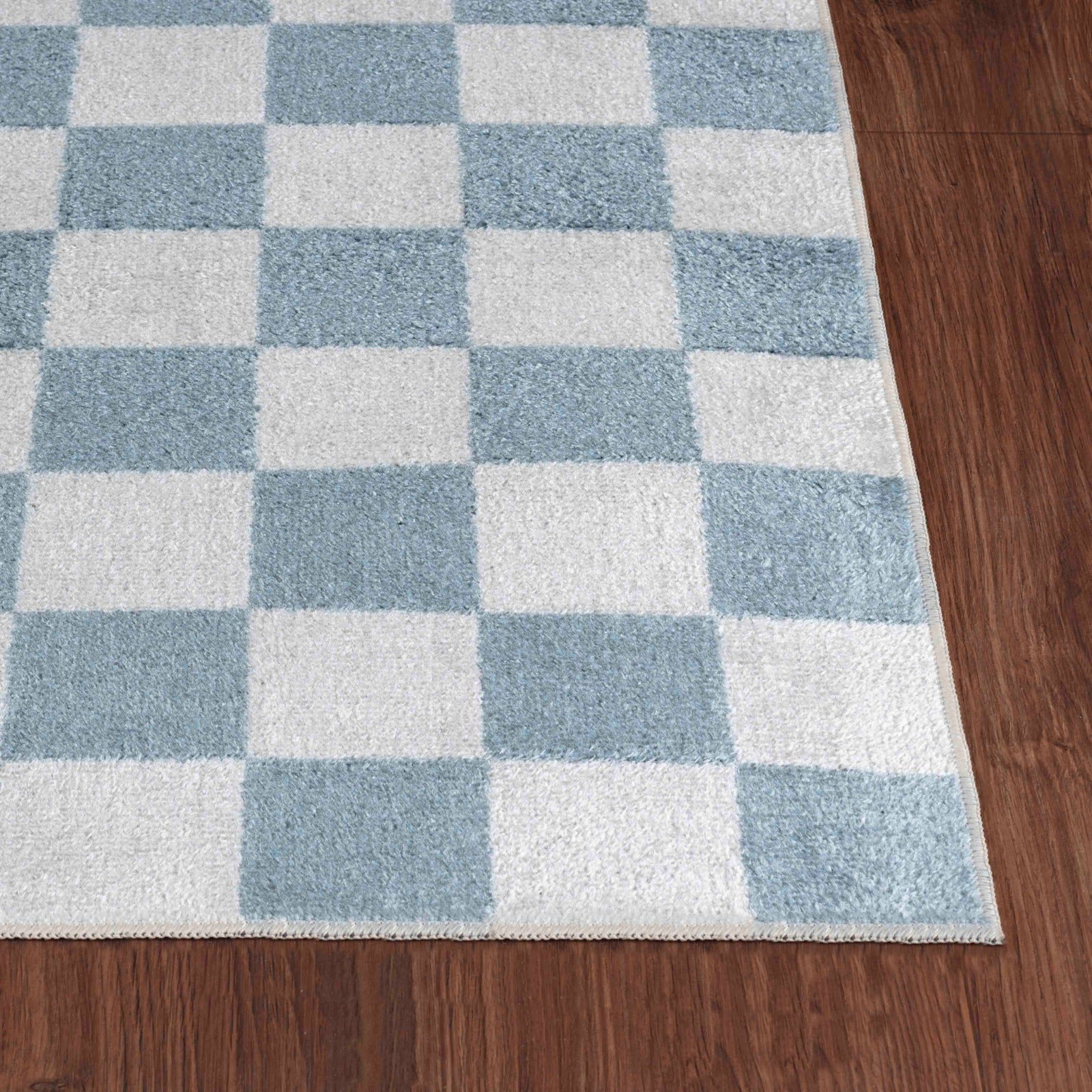 CHELSEA Machine Washable Checkered Area Rug