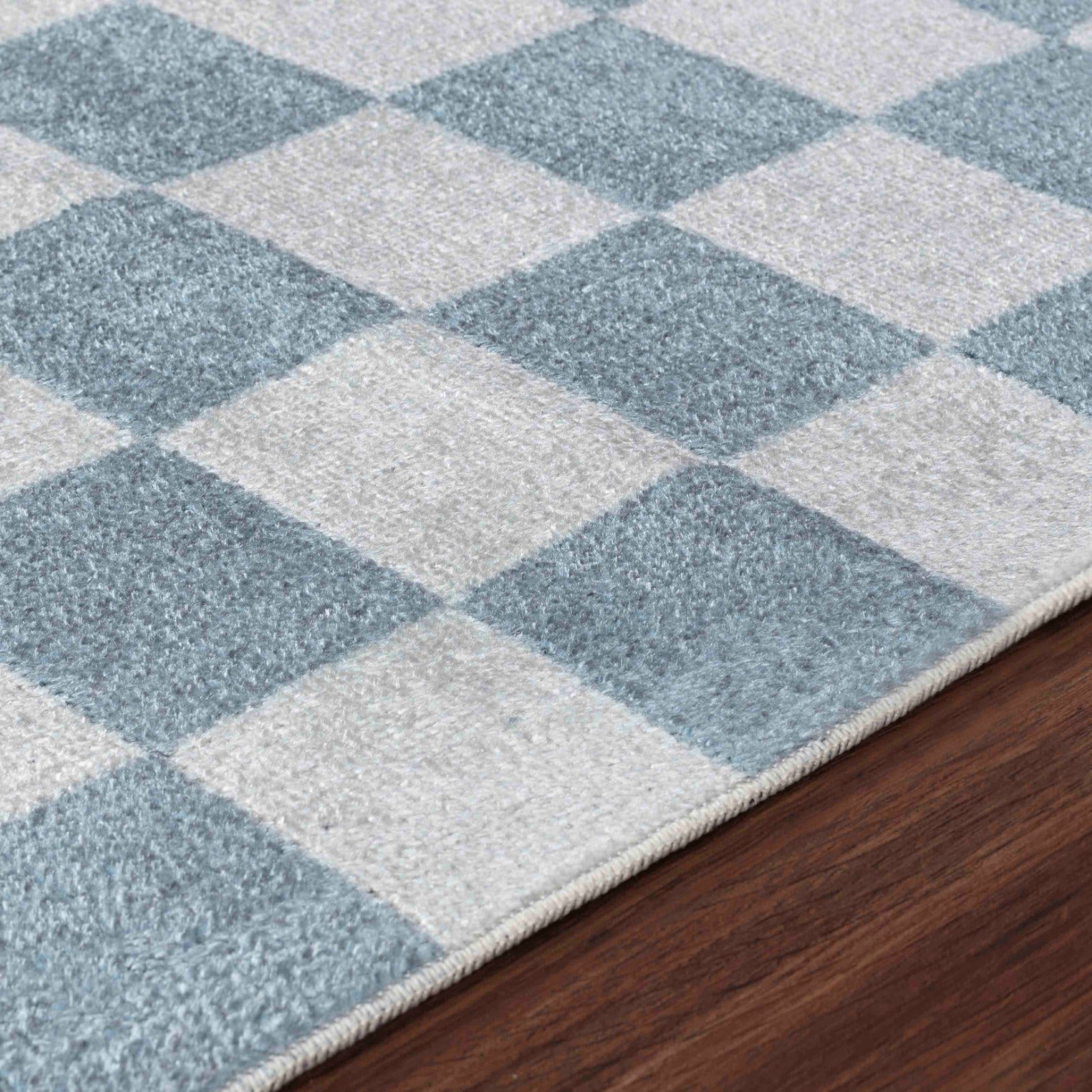 CHELSEA Machine Washable Checkered Area Rug