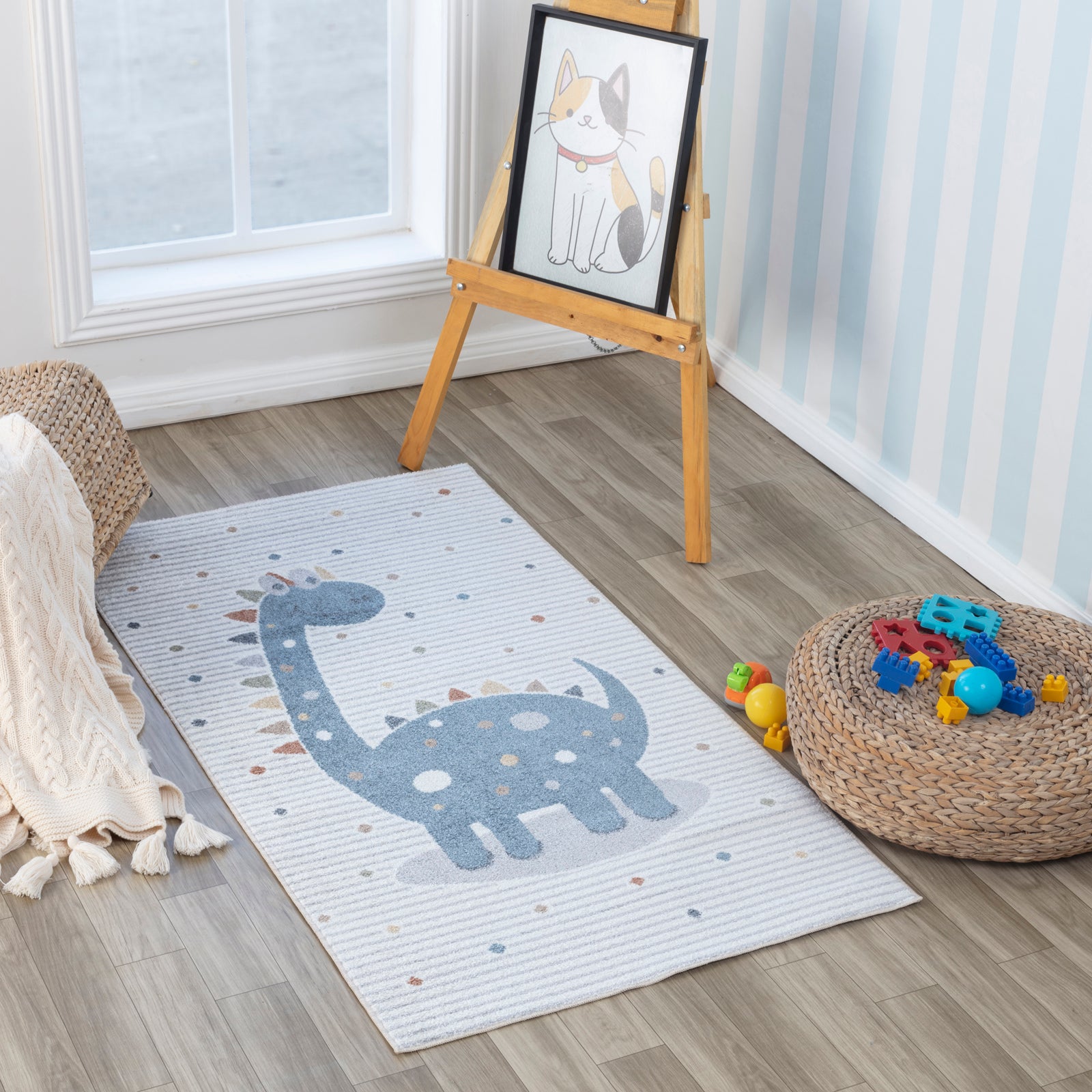 DINO Machine Washable Kids' Rug