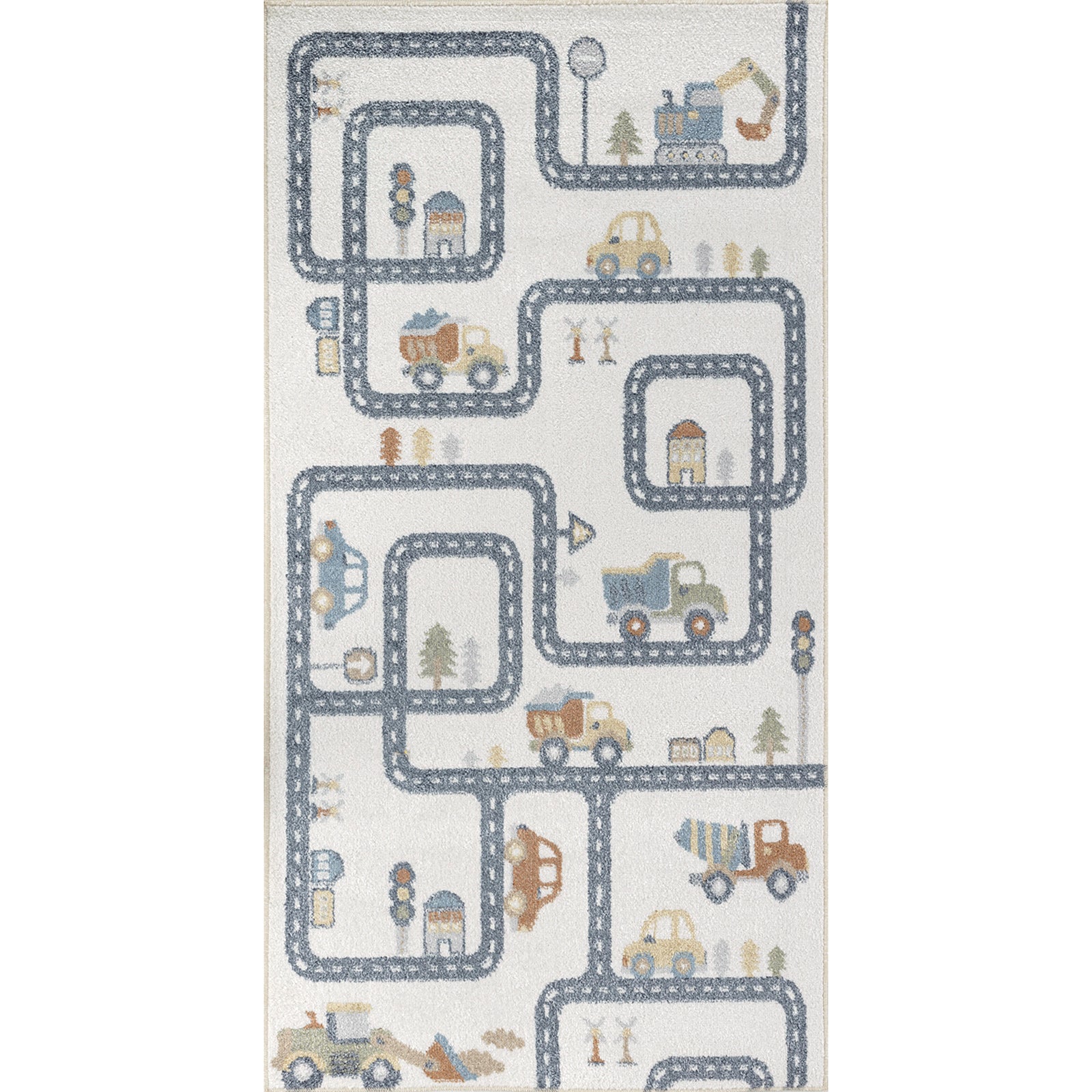 VROOMVILLE Machine Washable Kids' Rug