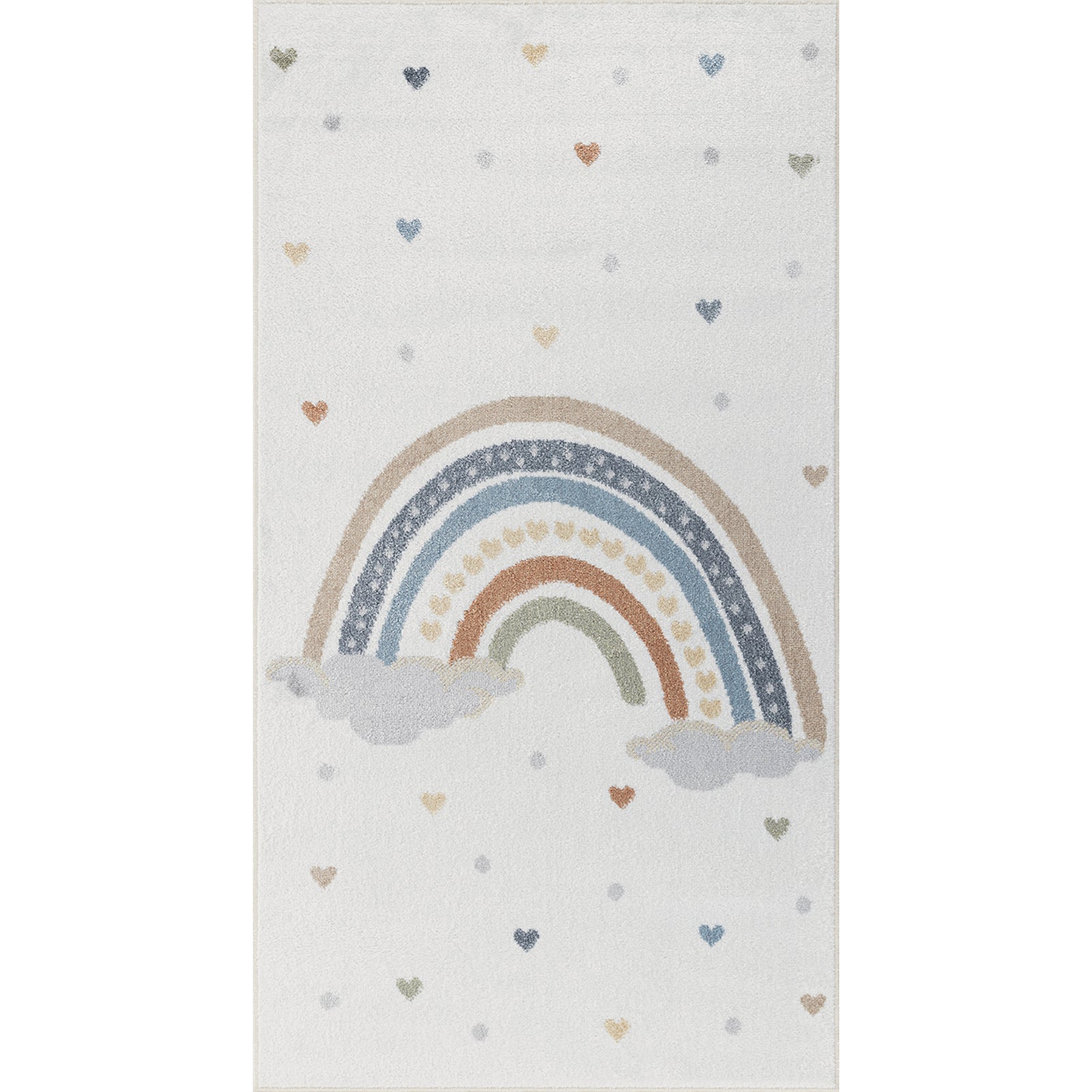 RAINI-BOW Machine Washable Kids' Rug