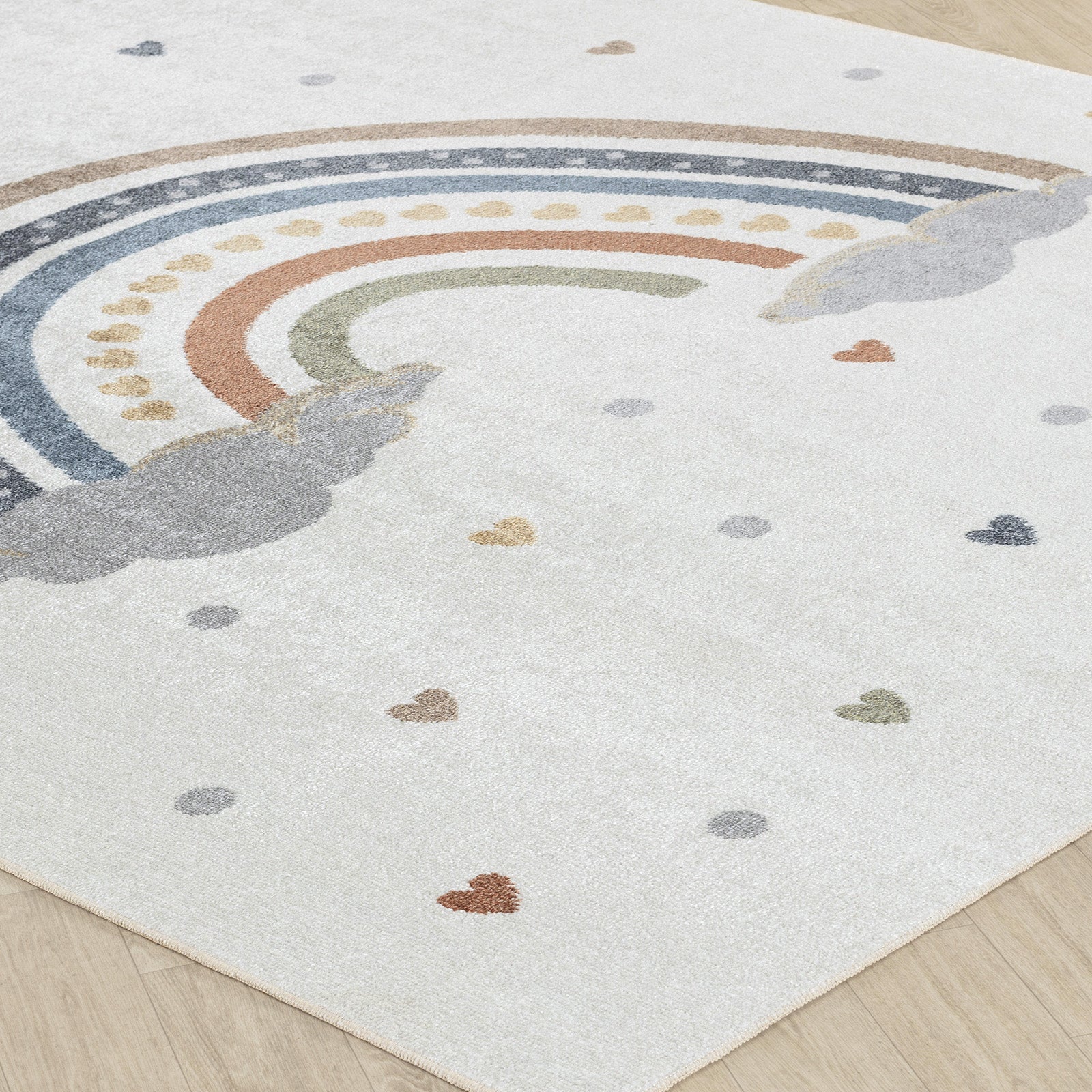 RAINI-BOW Machine Washable Kids' Rug