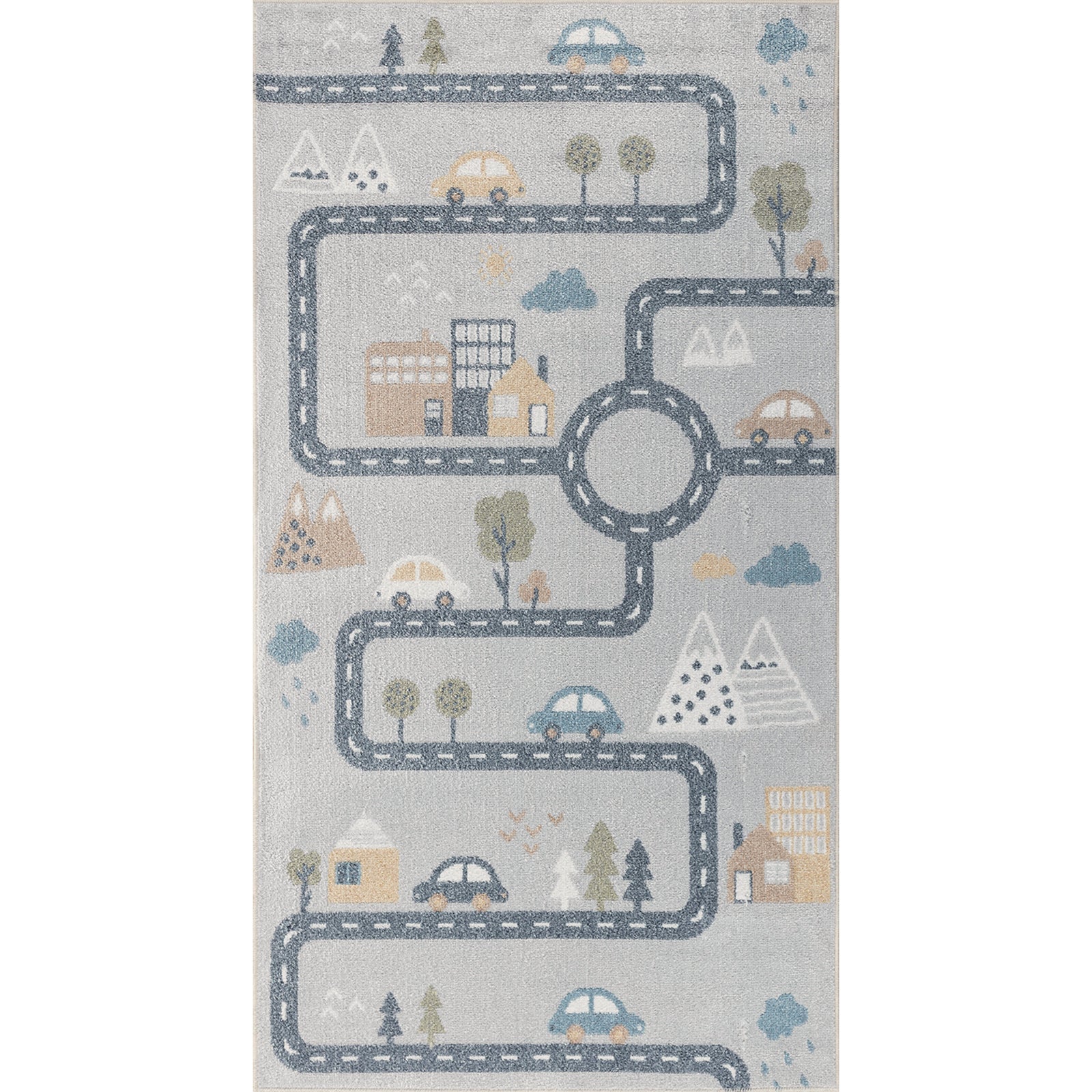 VROOMVILLE Machine Washable Kids' Rug