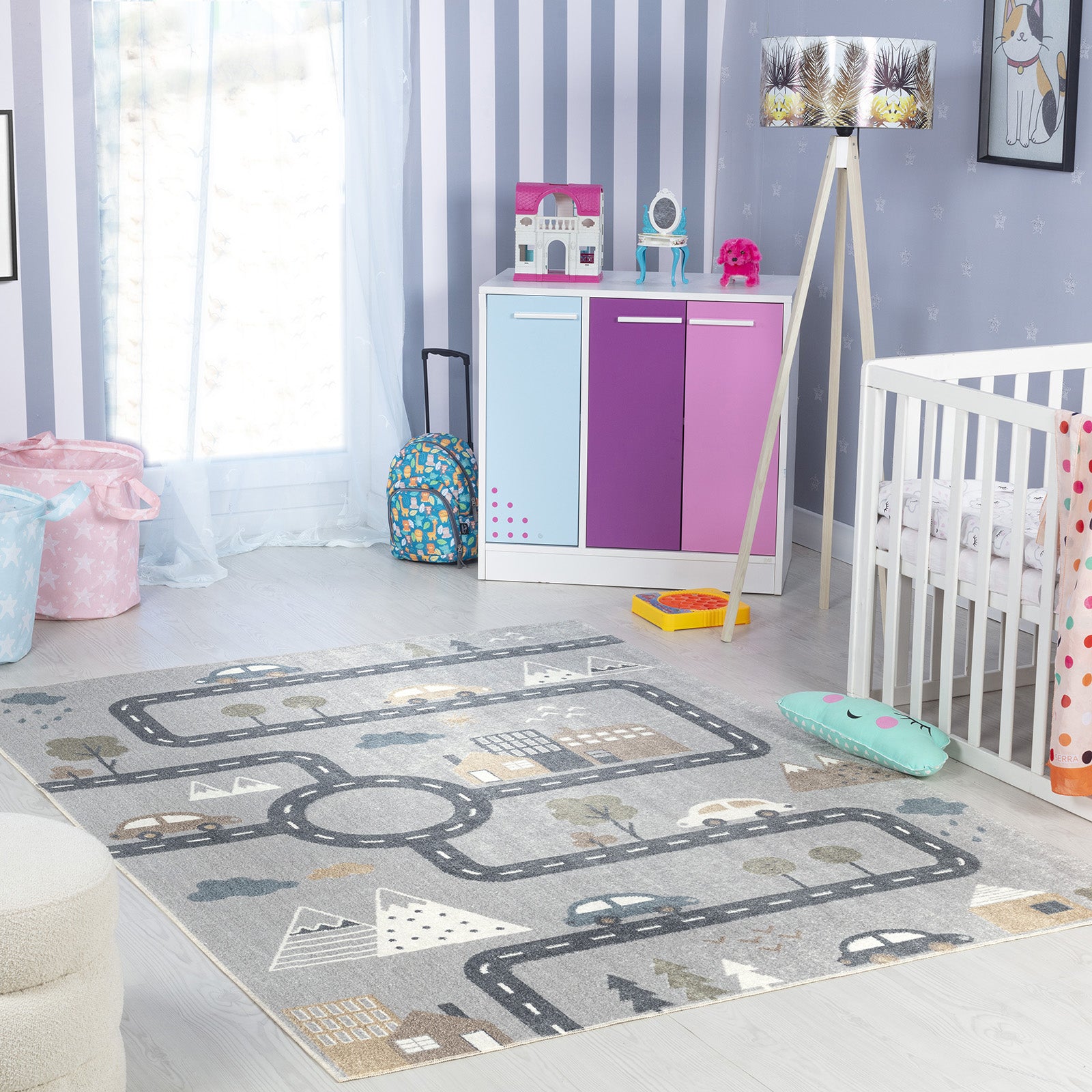 VROOMVILLE Machine Washable Kids' Rug