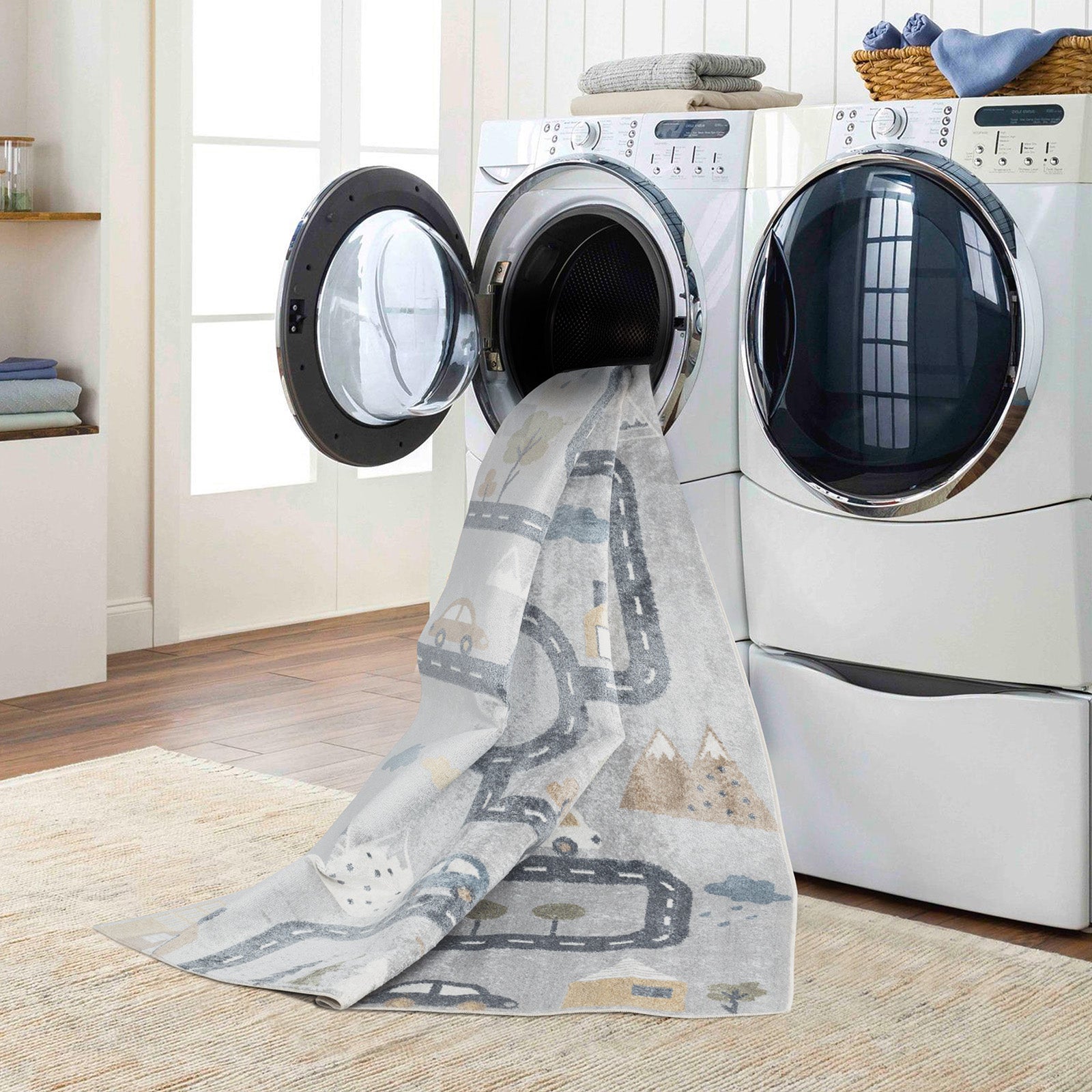 VROOMVILLE Machine Washable Kids' Rug