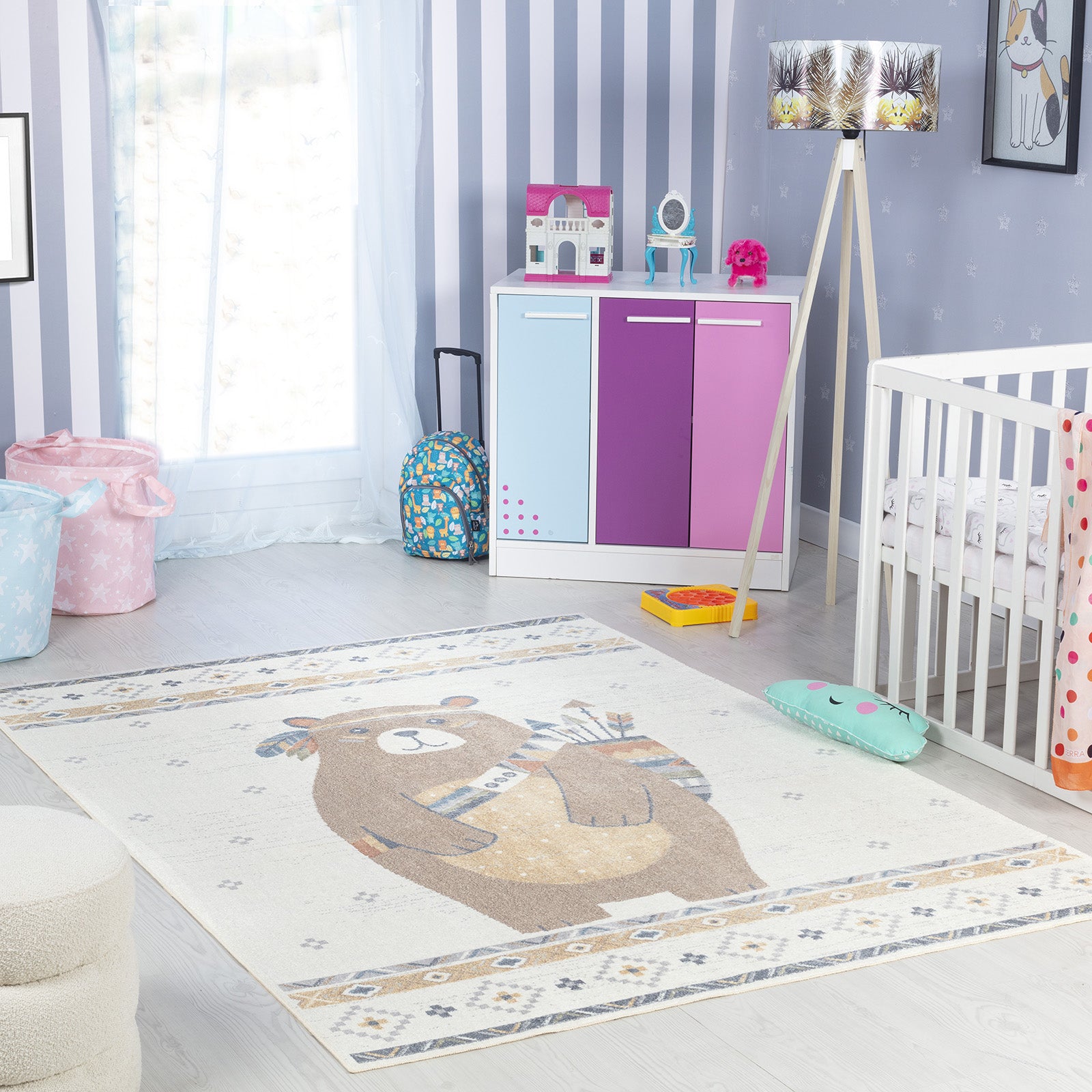 OURSIGENE Machine Washable Kids' Rug