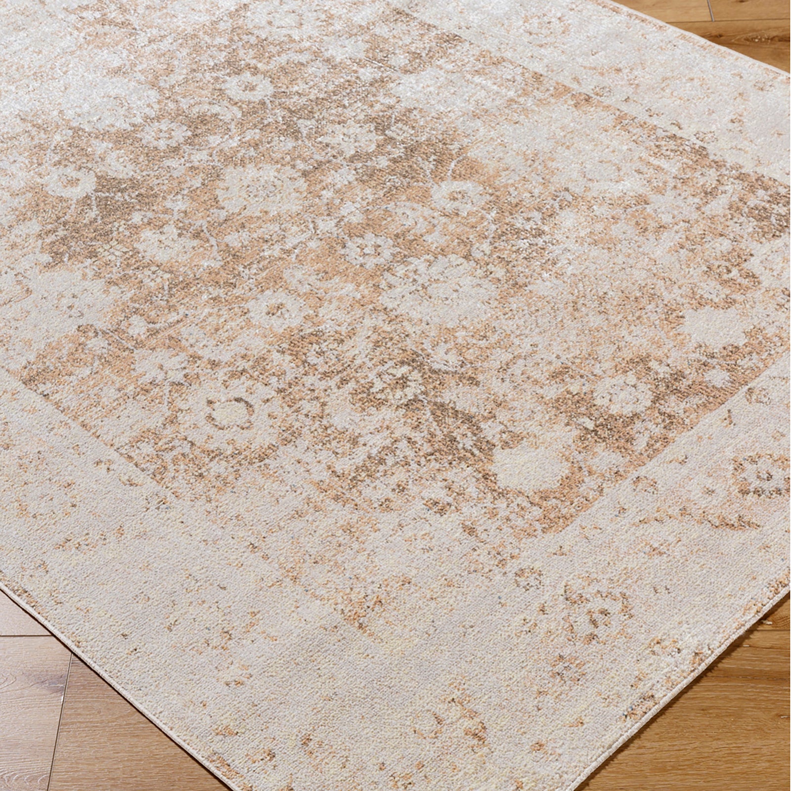 ANSELINE Machine Washable Traditional Boho Rust Area Rug